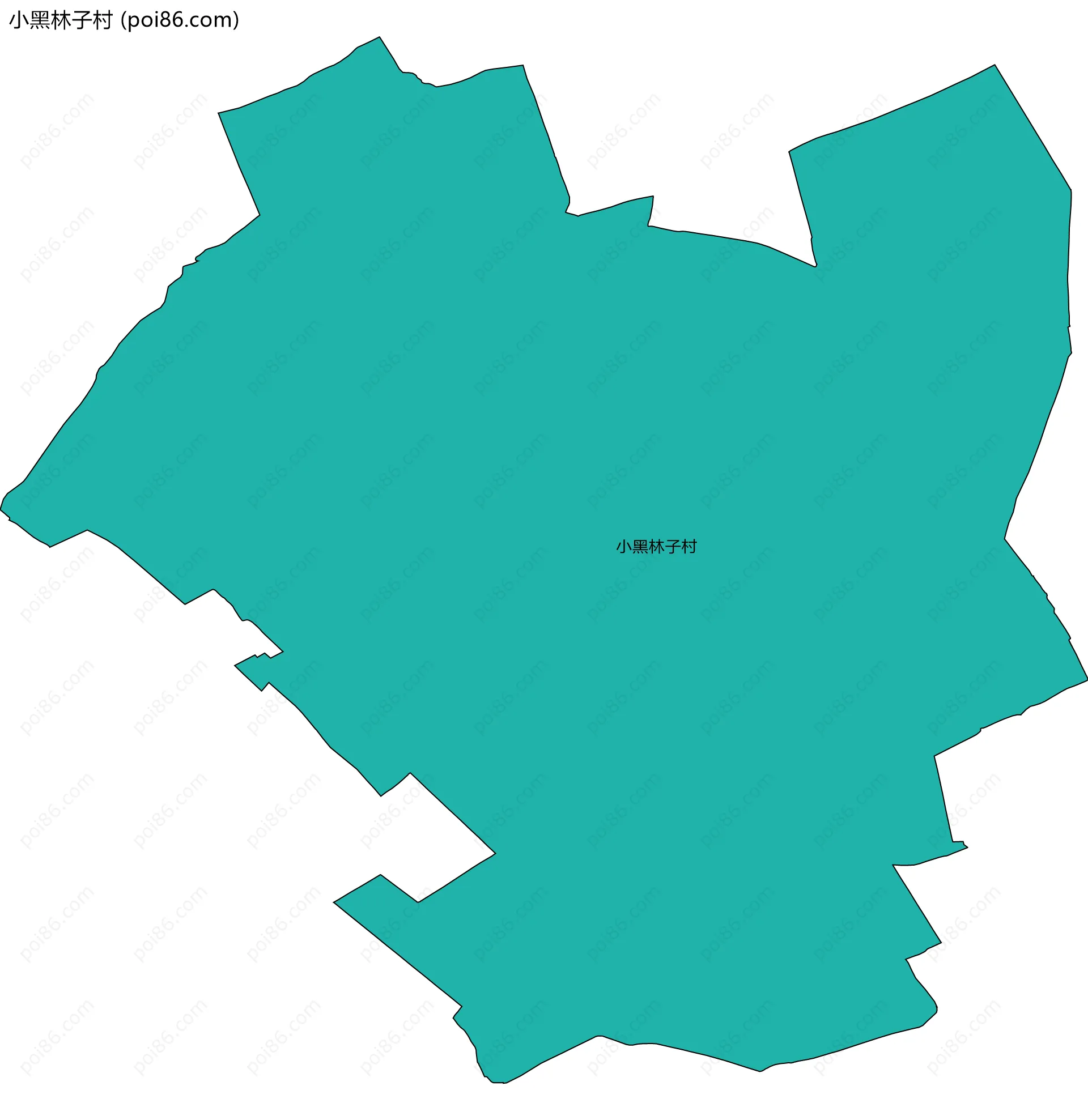 小黑林子村边界地图