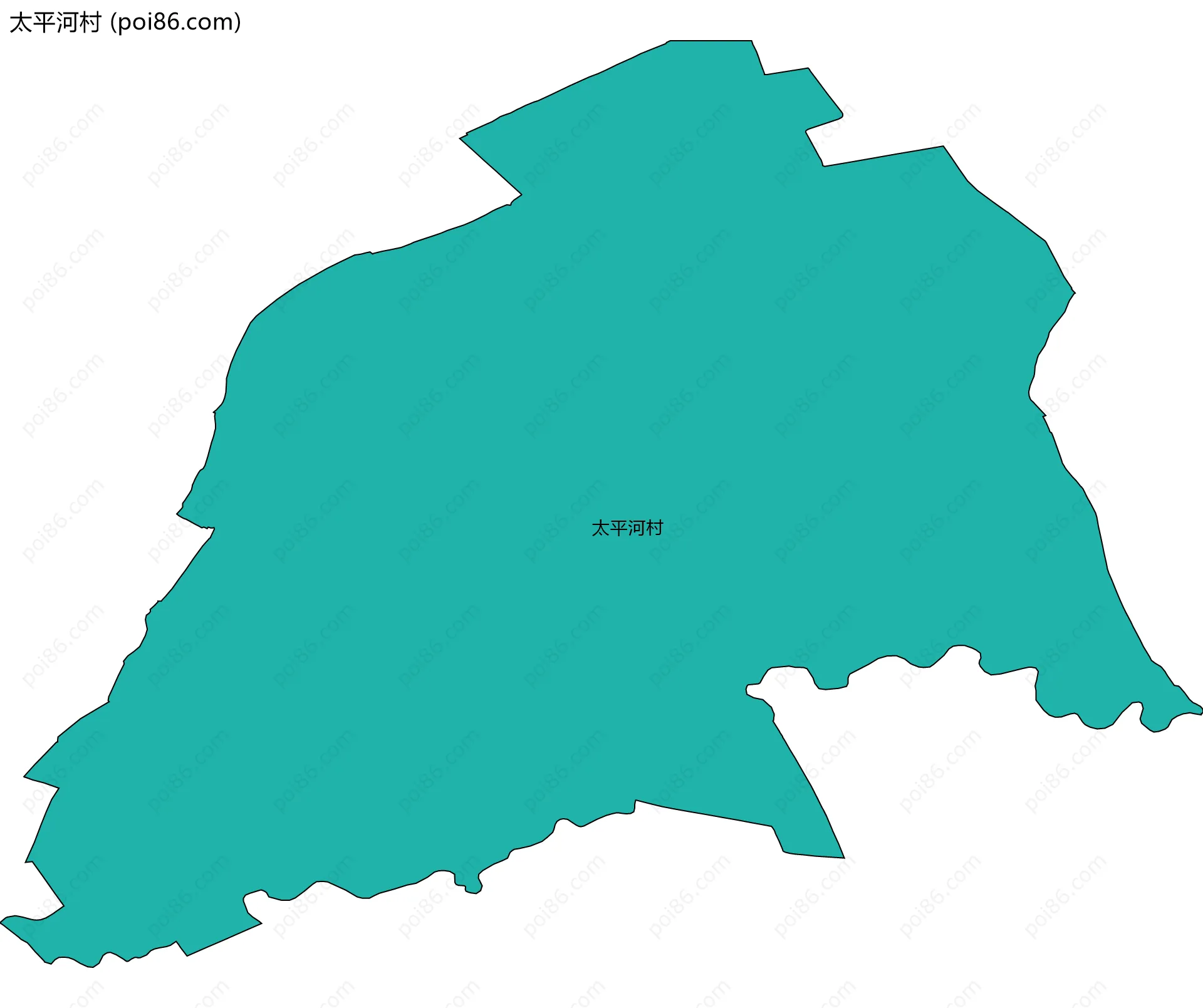 太平河村边界地图