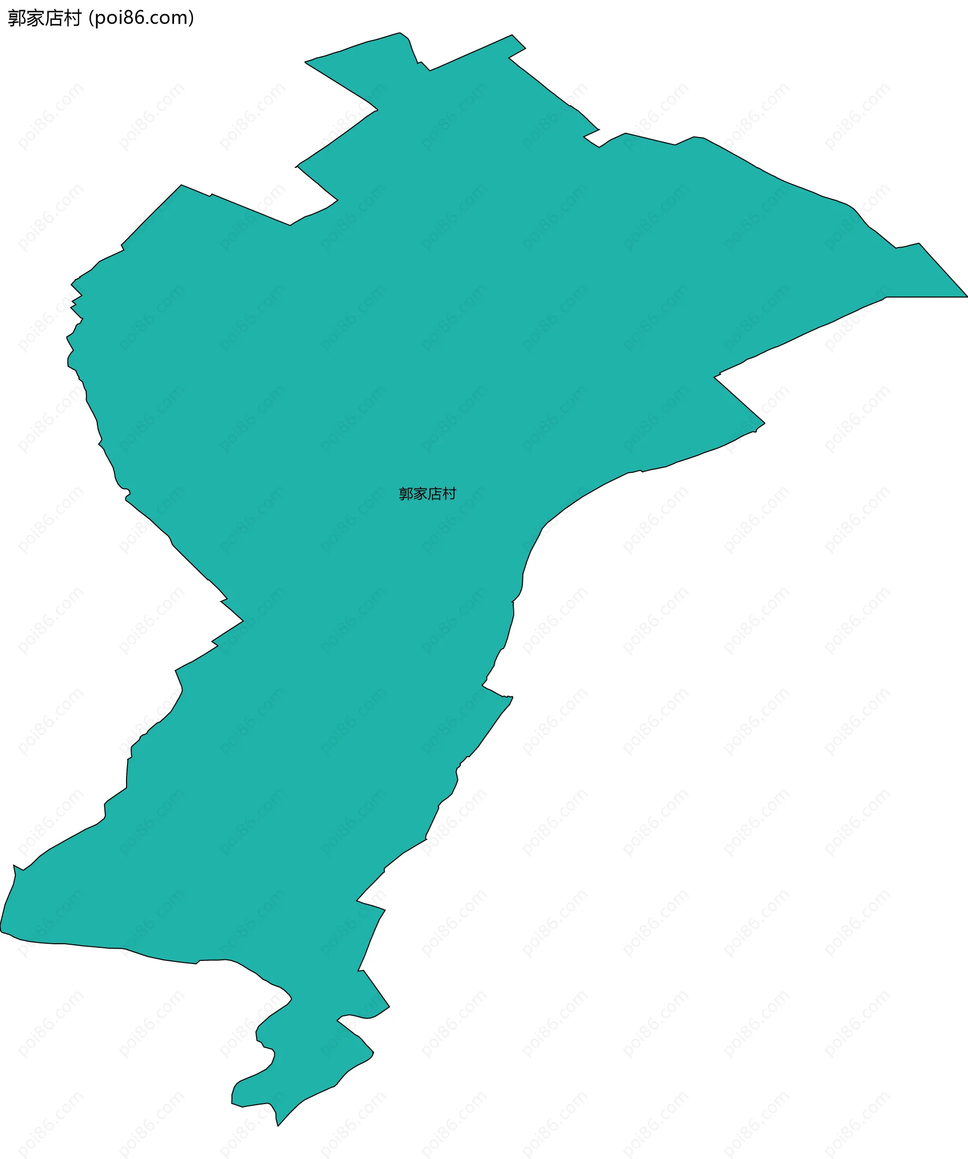郭家店村边界地图
