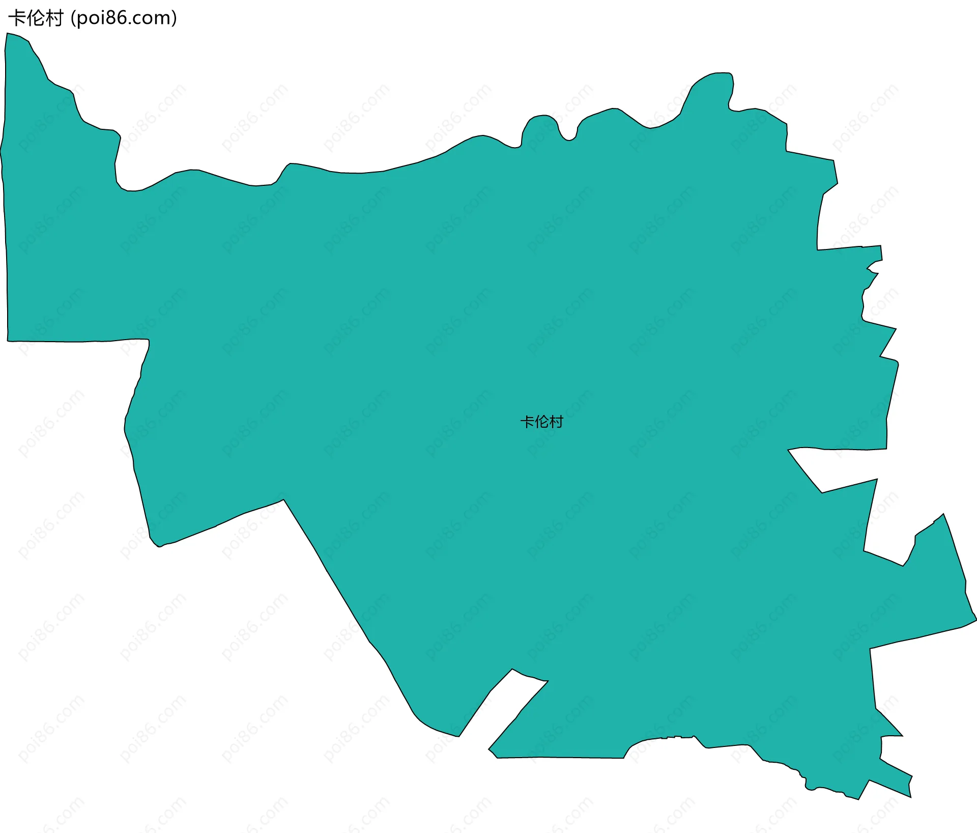 卡伦村边界地图