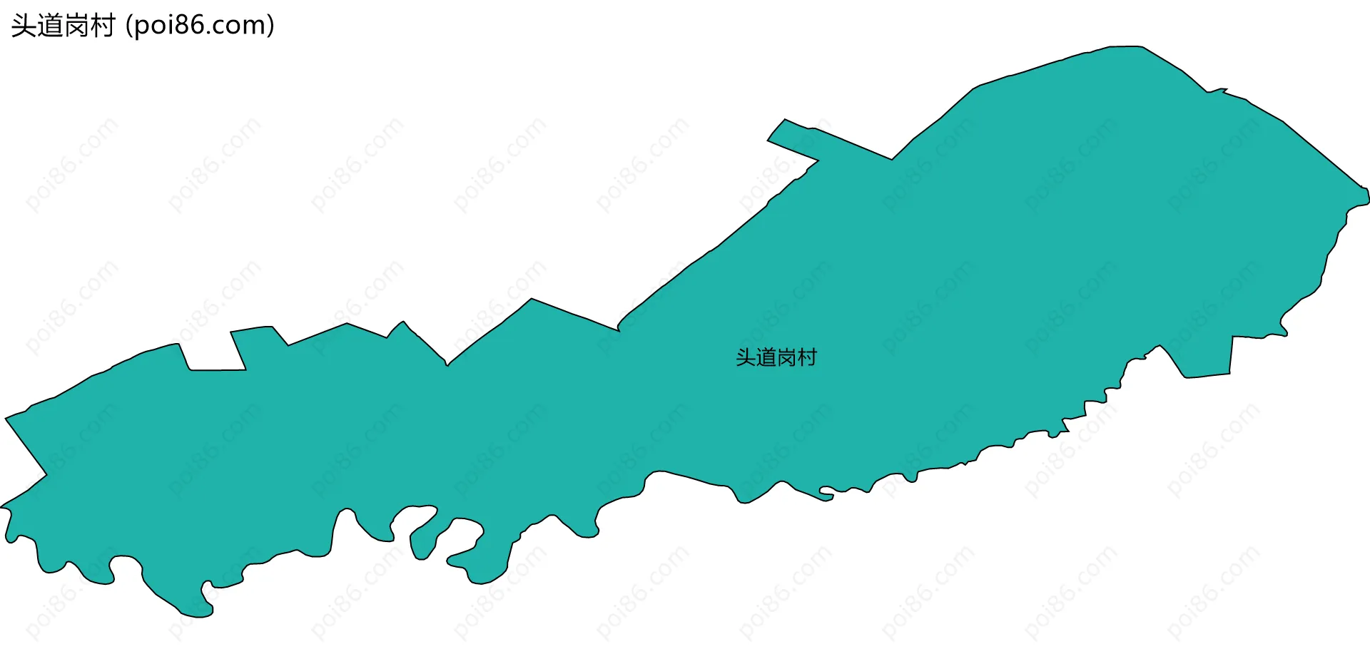 头道岗村边界地图