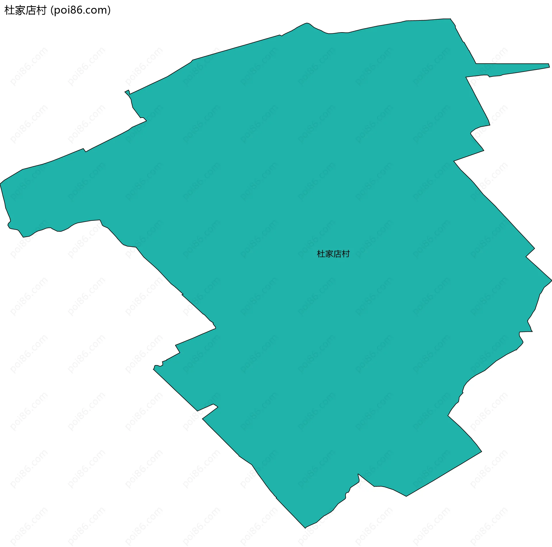 杜家店村边界地图