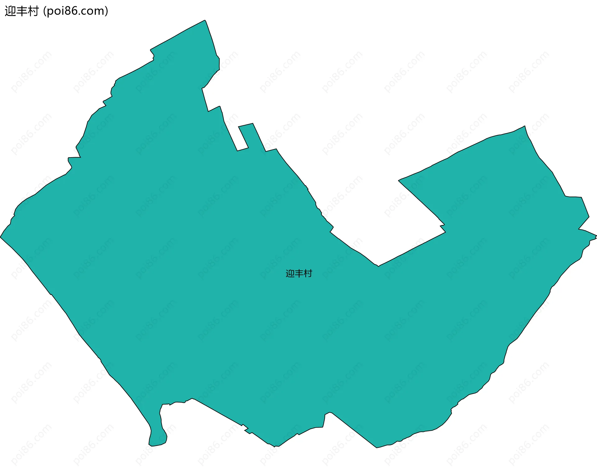 迎丰村边界地图