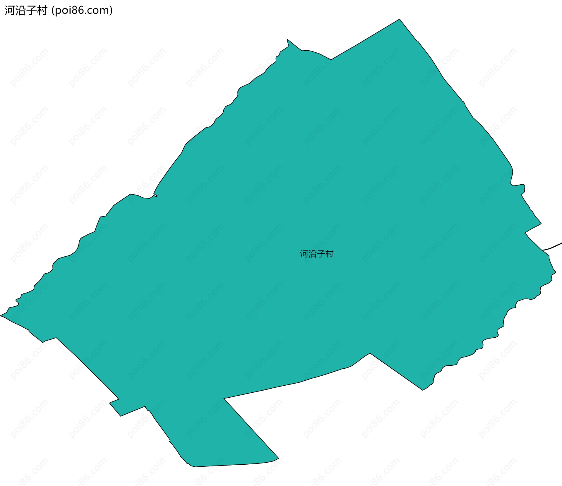 河沿子村边界地图