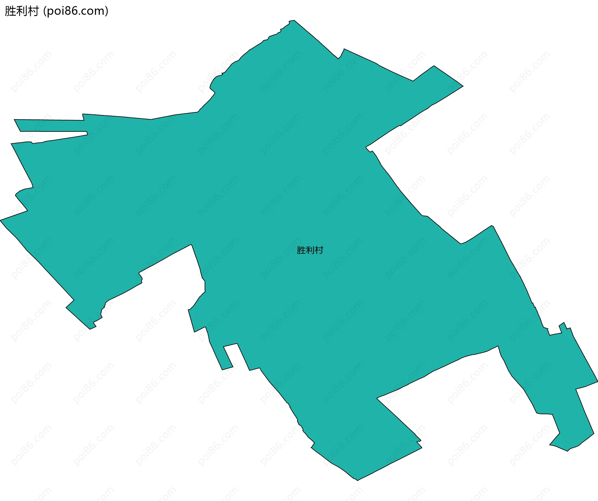 胜利村边界地图