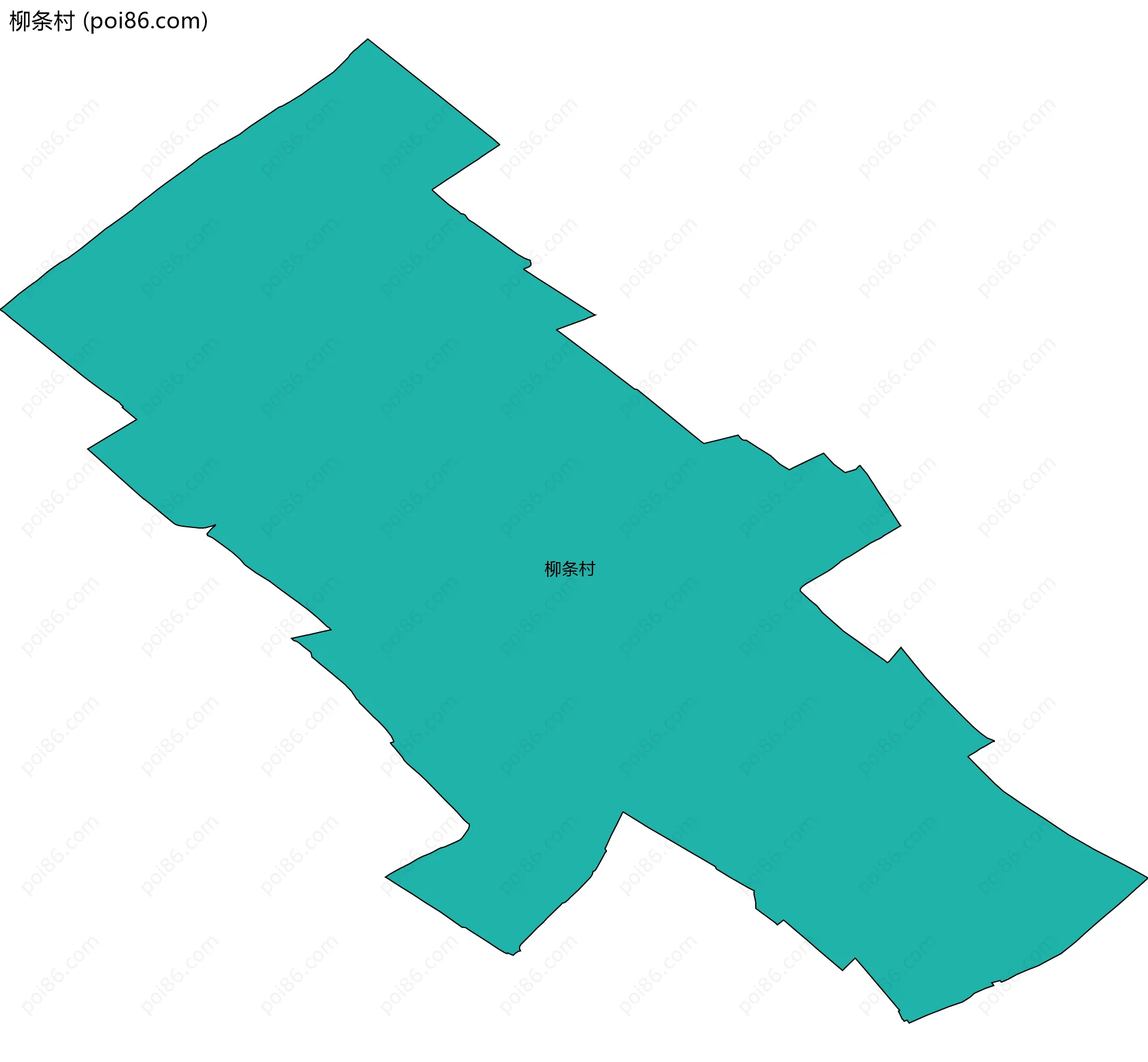 柳条村边界地图