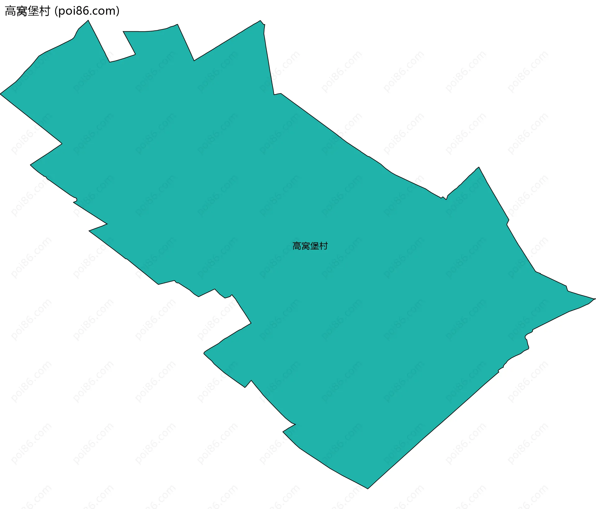 高窝堡村边界地图