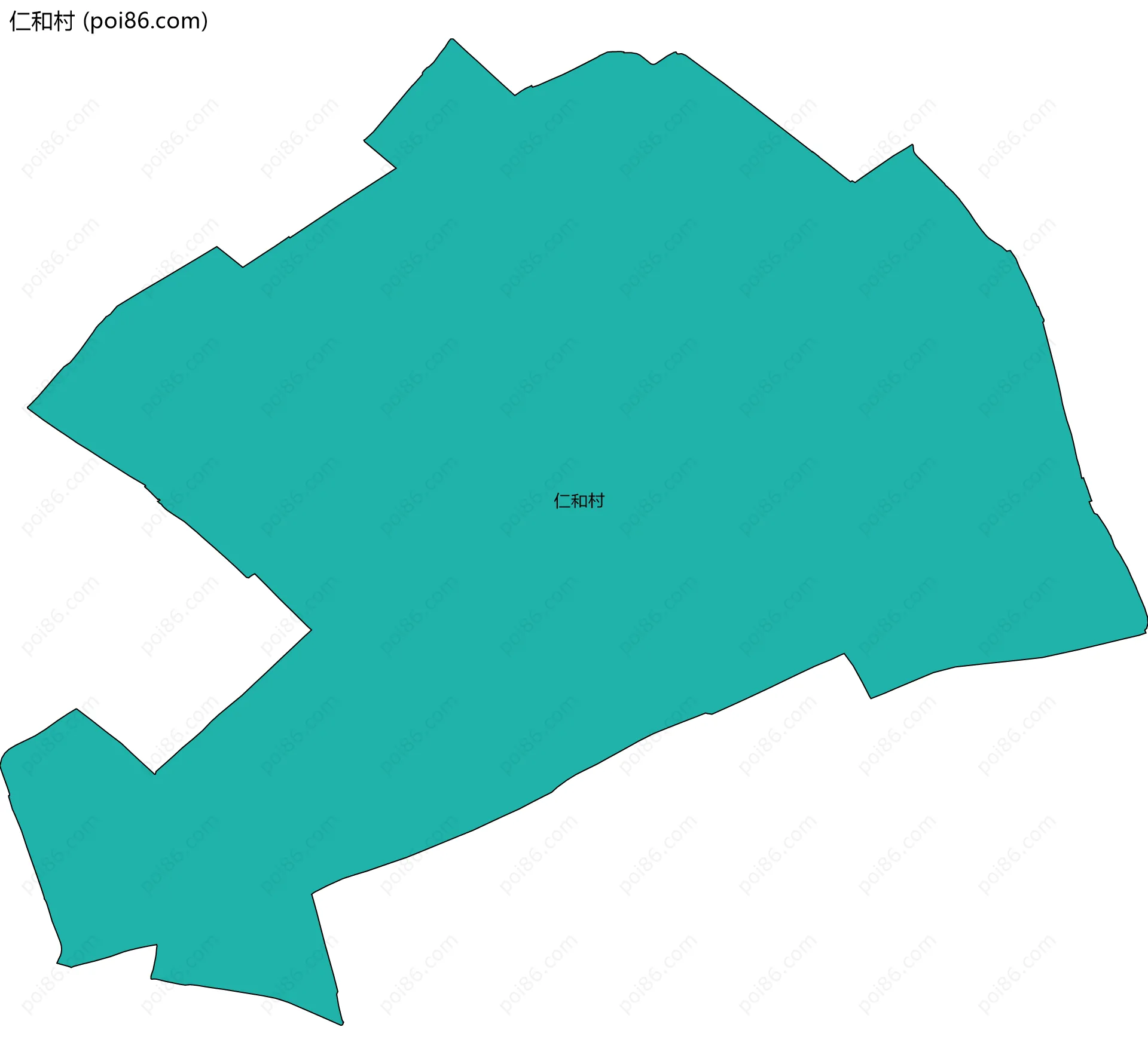 仁和村边界地图