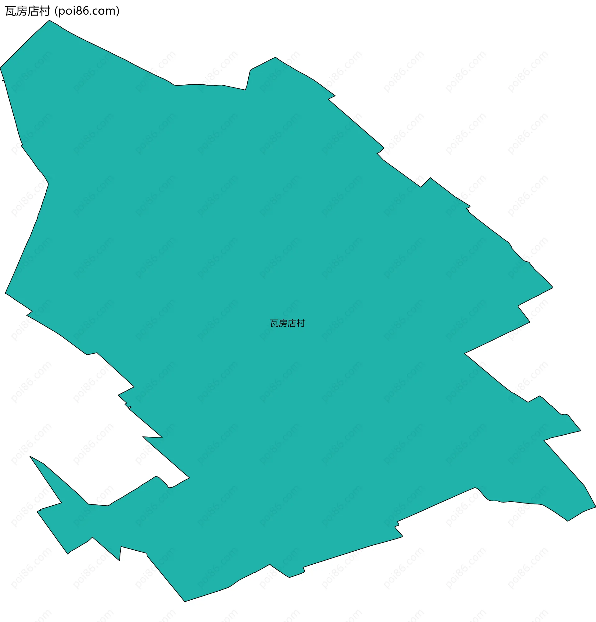 瓦房店村边界地图