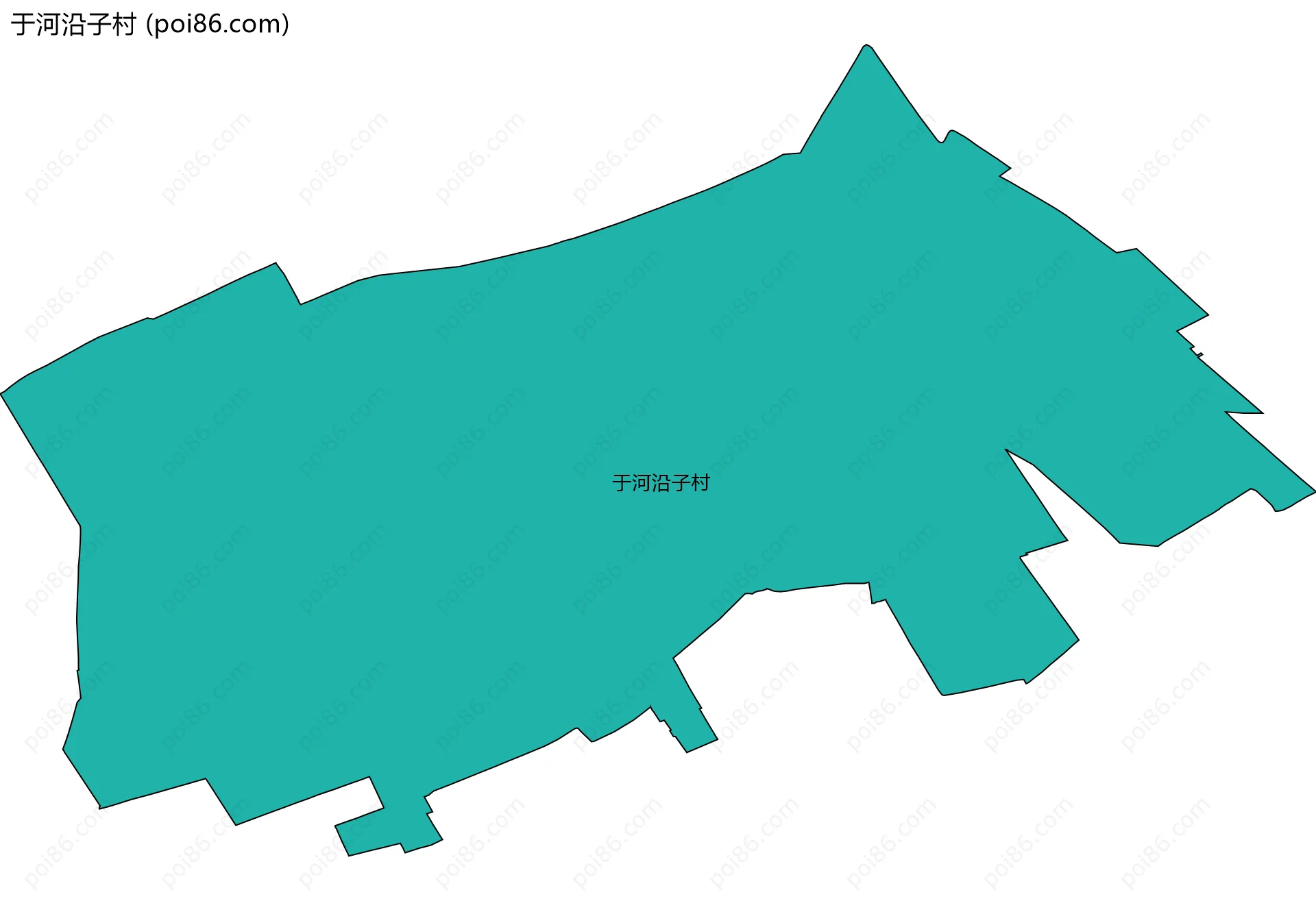 于河沿子村边界地图