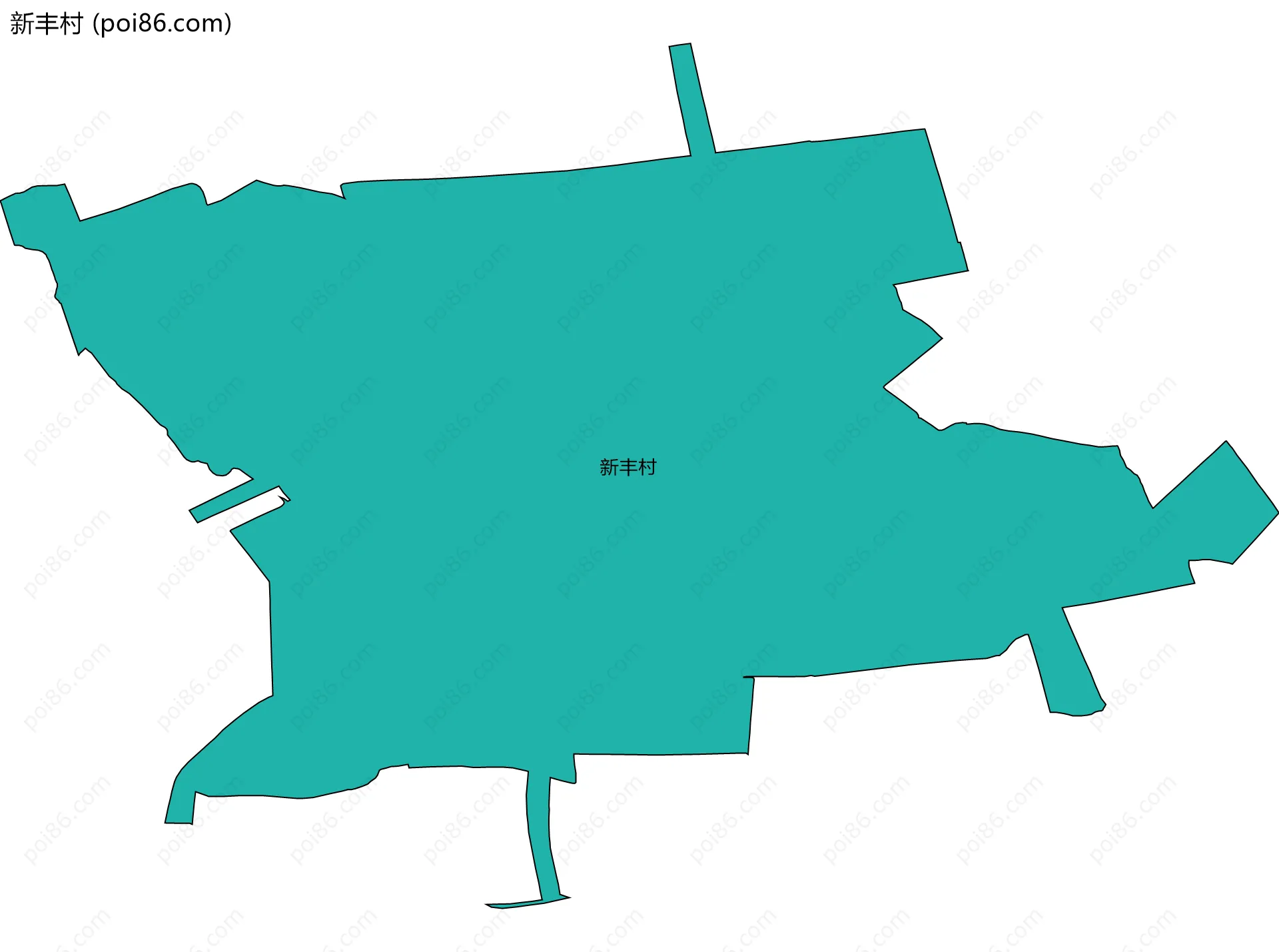 新丰村边界地图