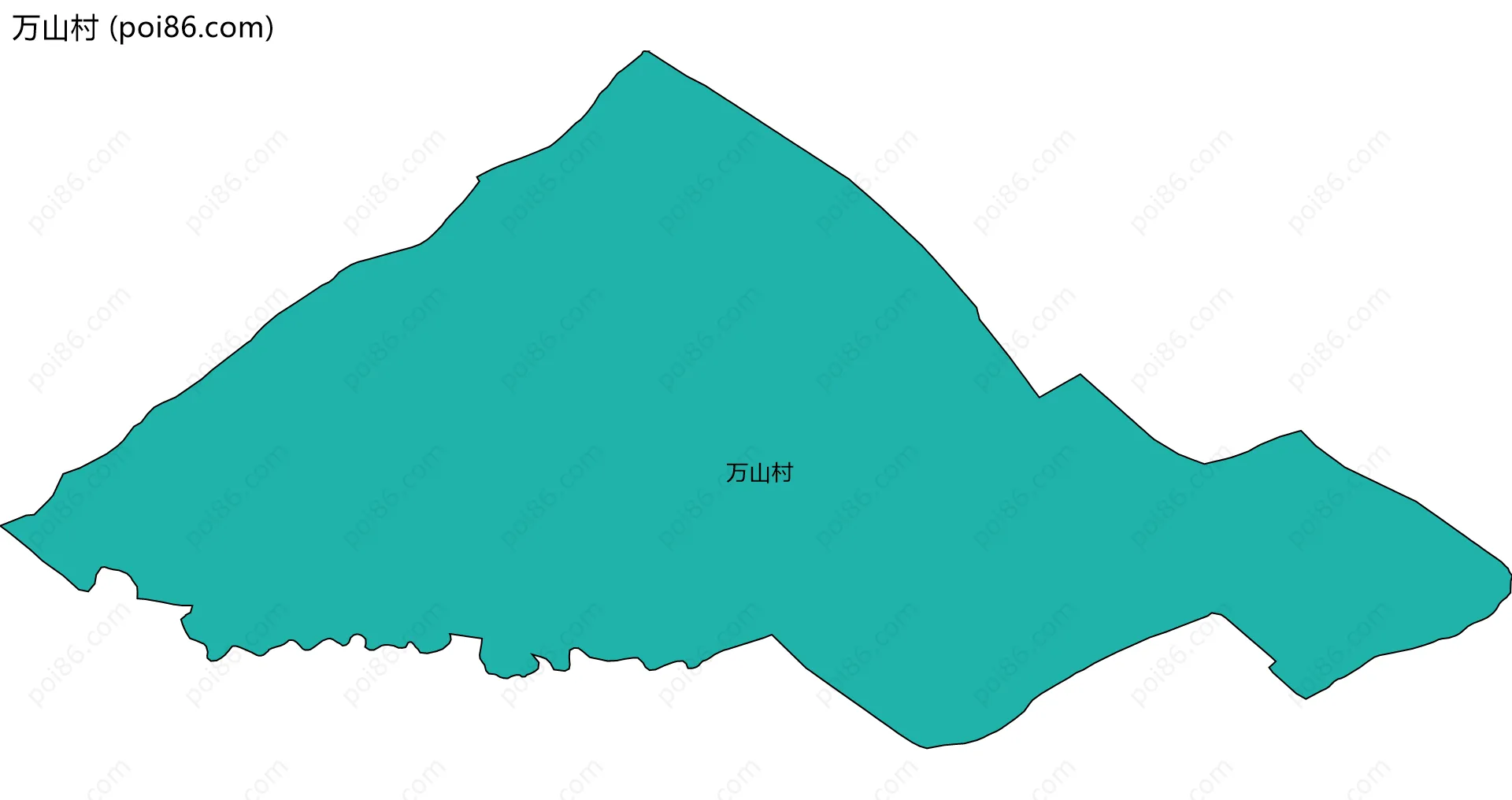万山村边界地图