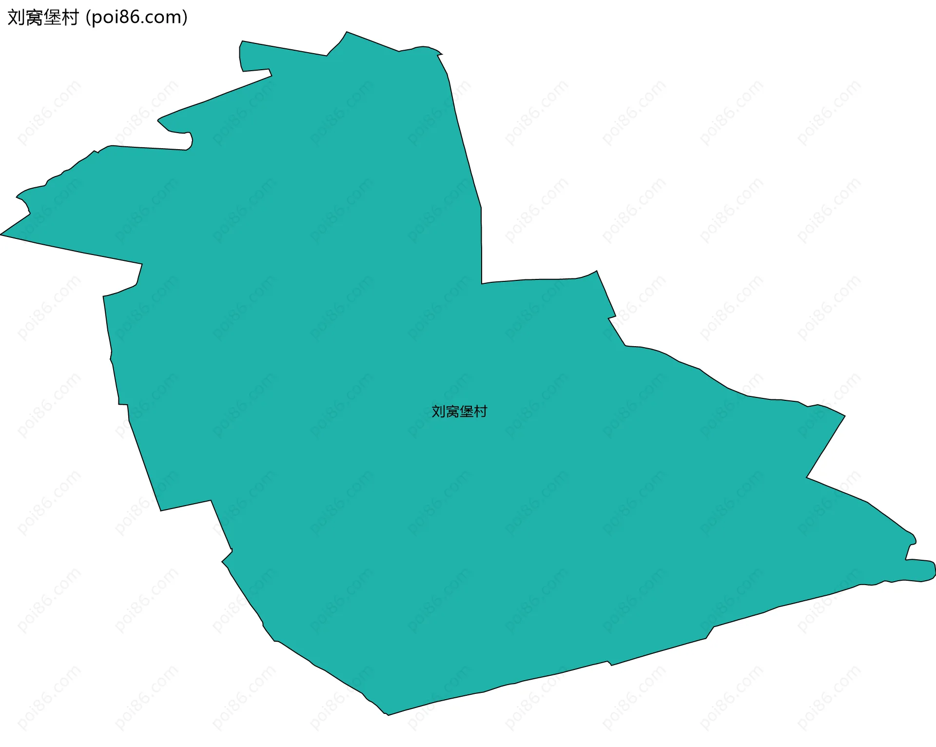 刘窝堡村边界地图