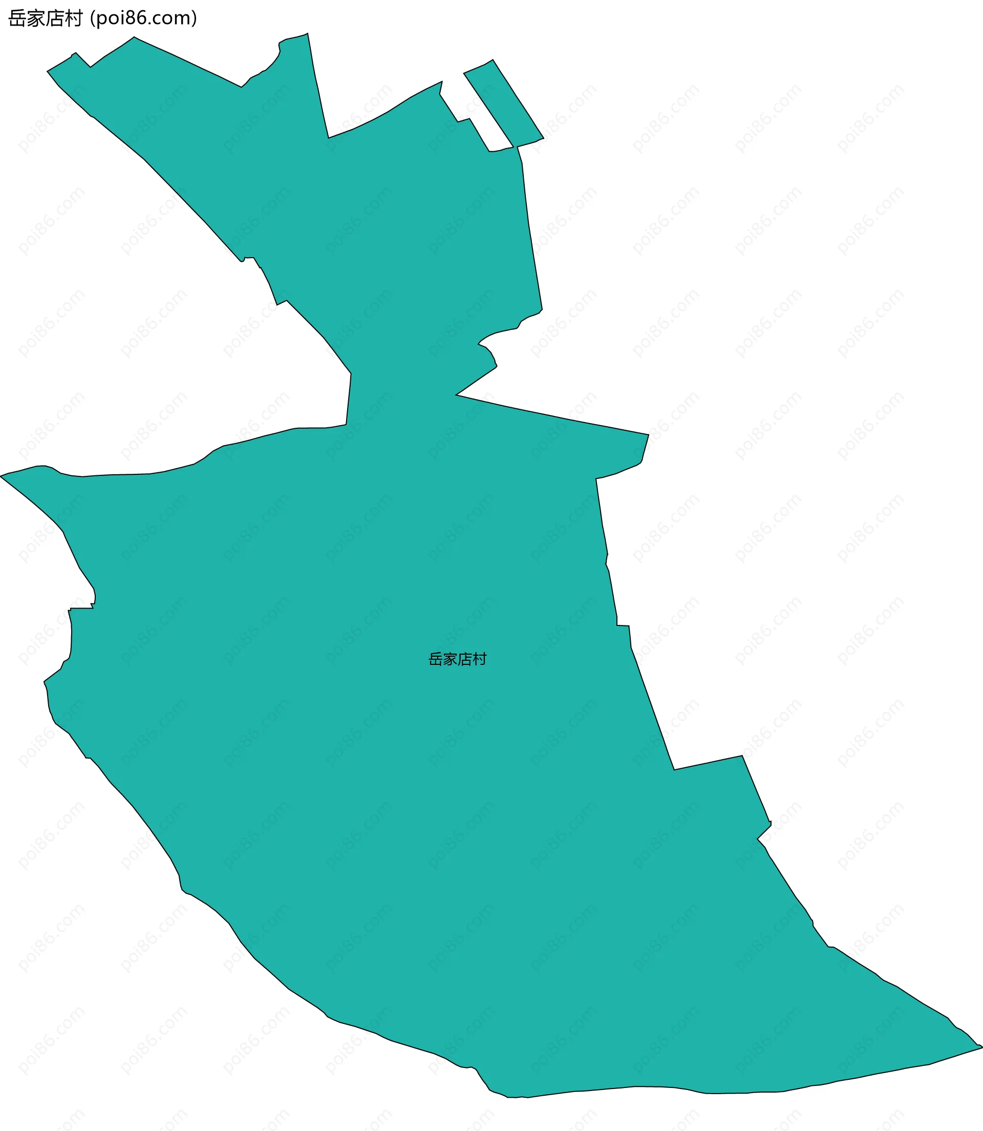 岳家店村边界地图