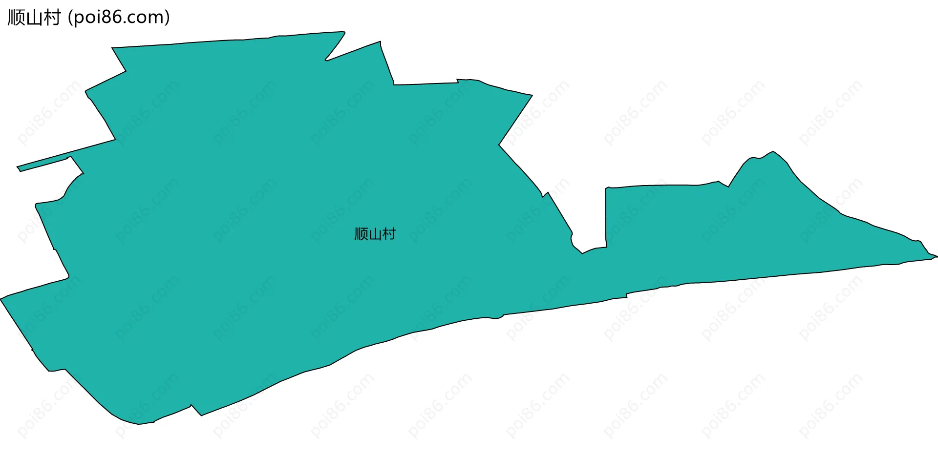 顺山村边界地图