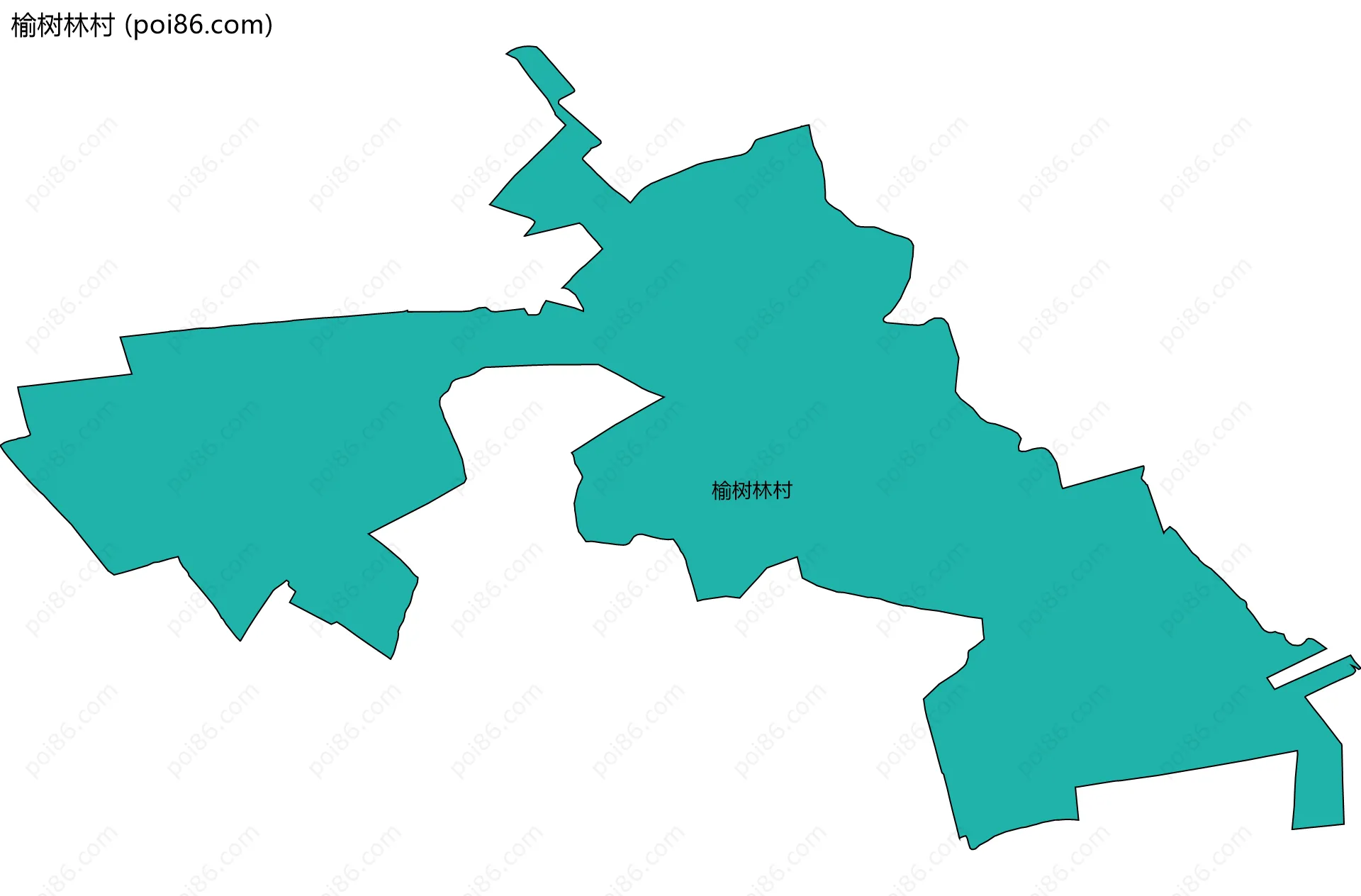 榆树林村边界地图