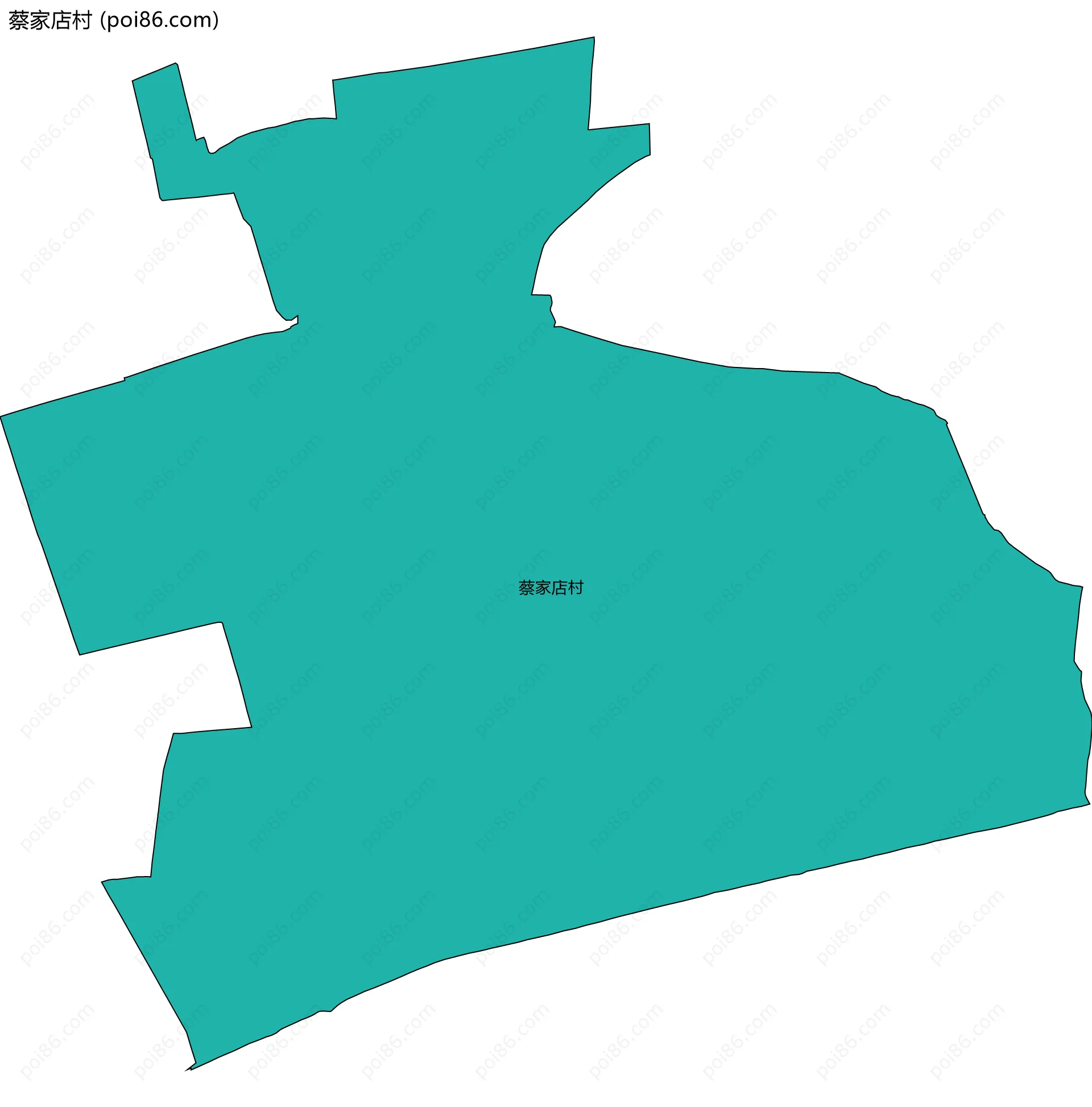 蔡家店村边界地图