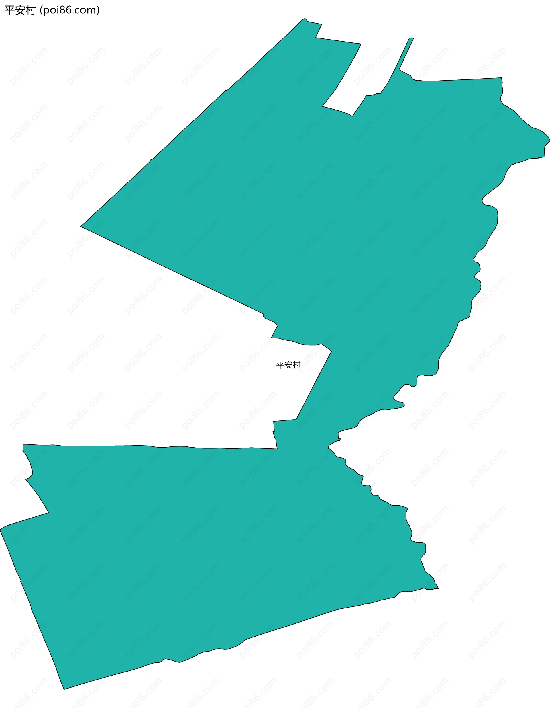 平安村边界地图