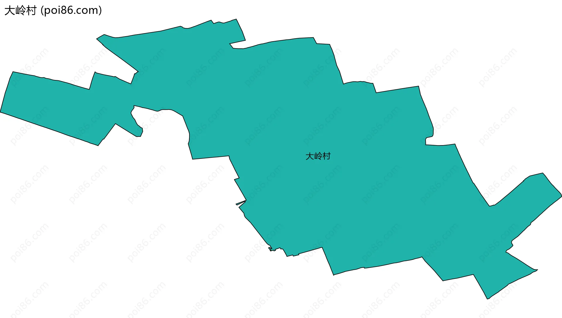 大岭村边界地图