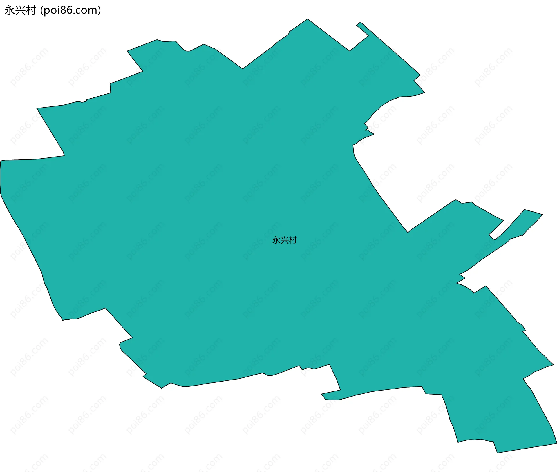 永兴村边界地图