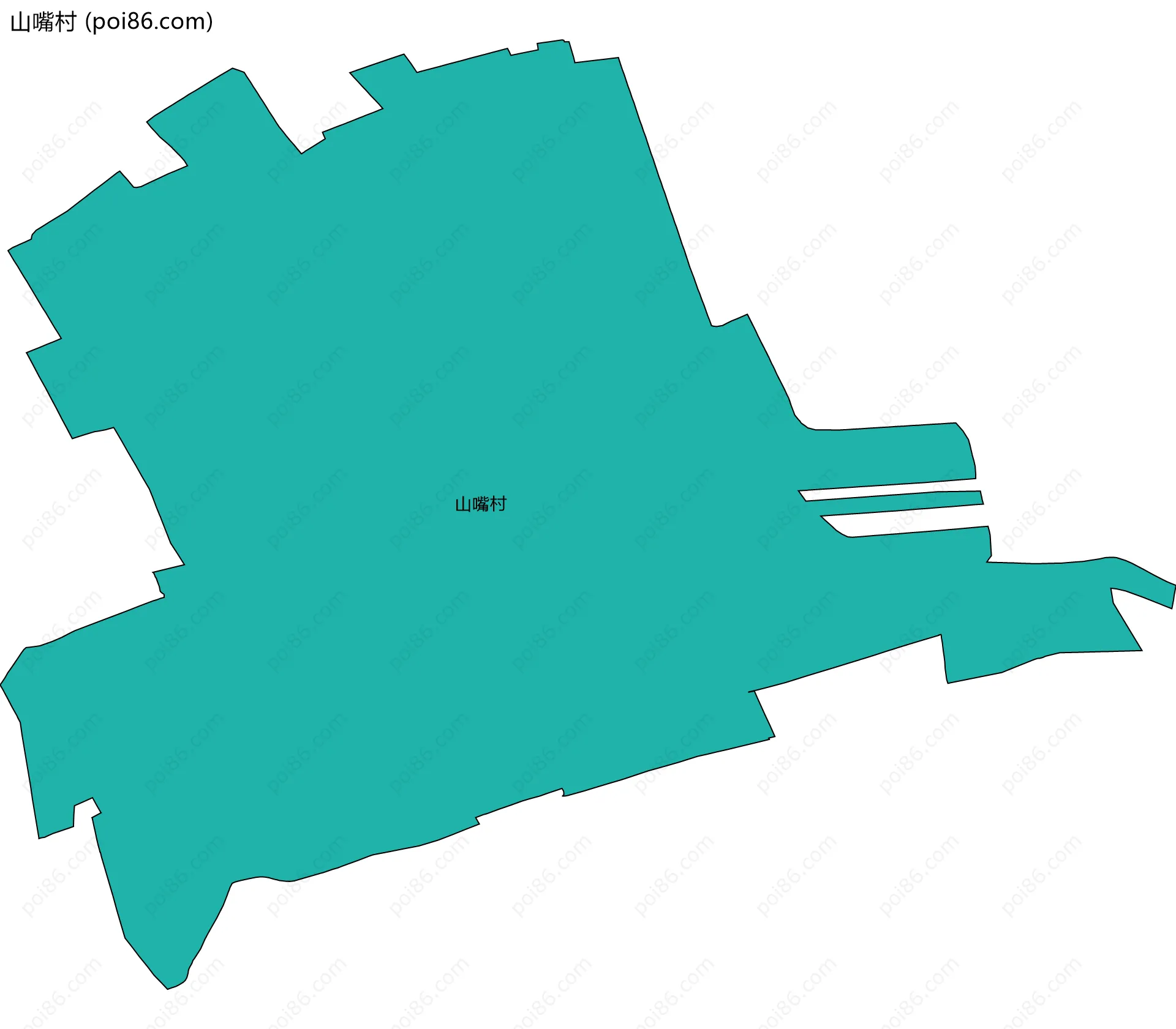 山嘴村边界地图