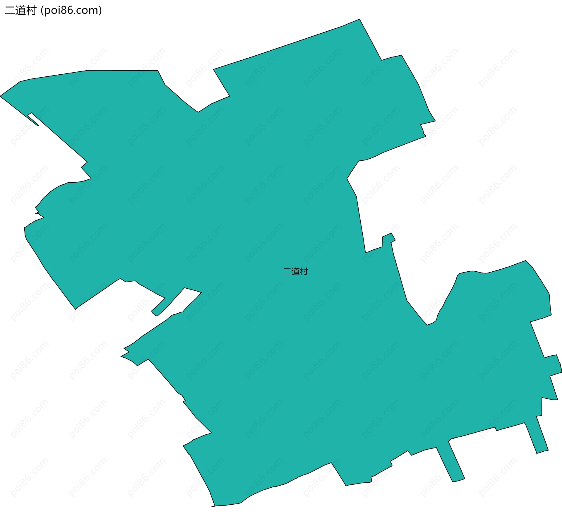 二道村边界地图