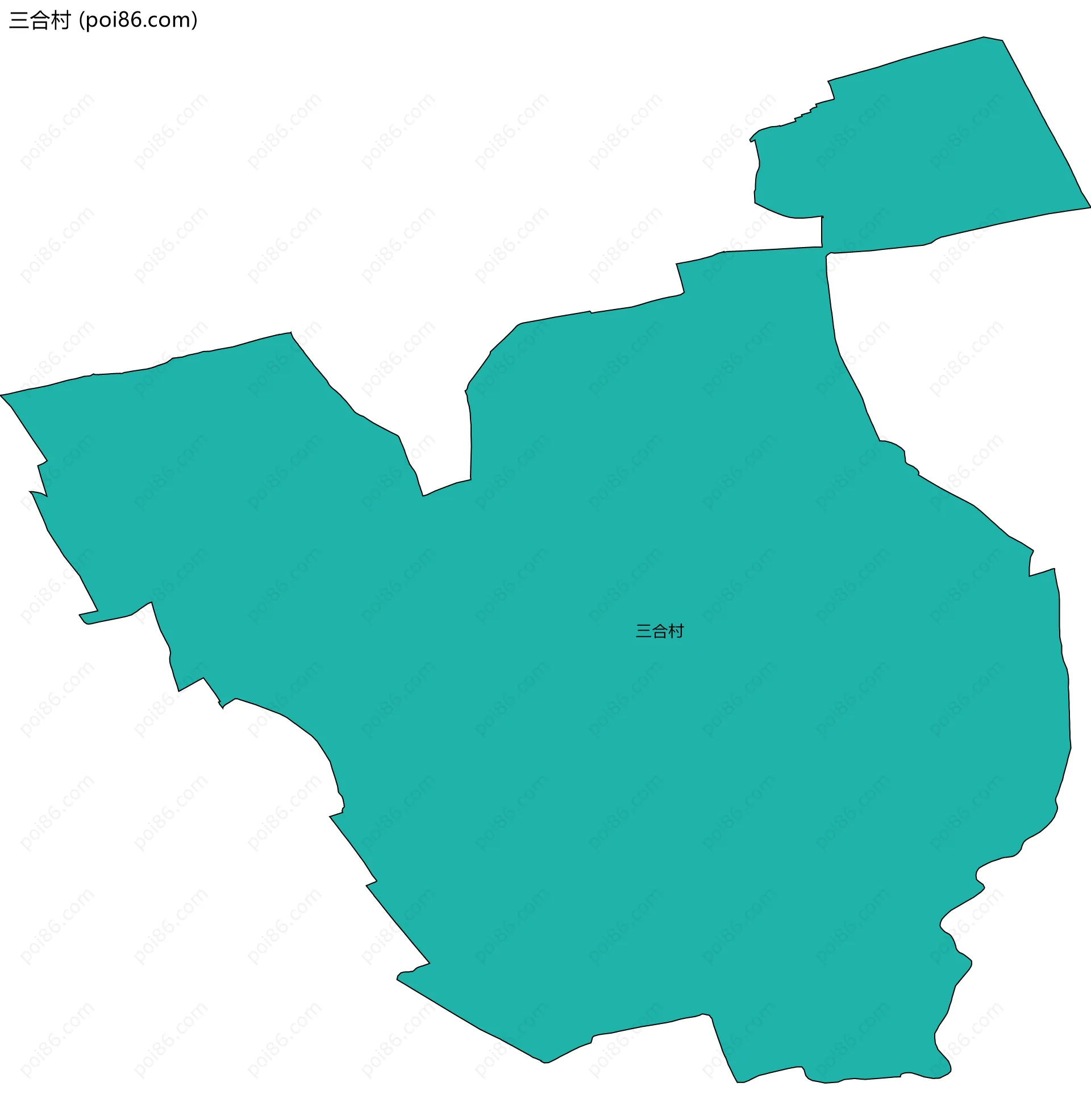 三合村边界地图