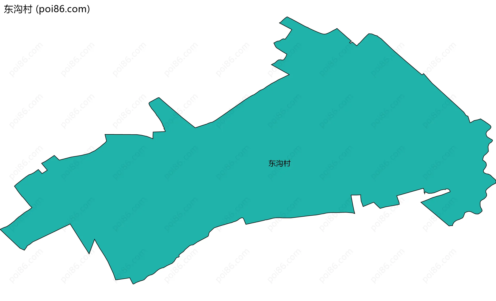 东沟村边界地图