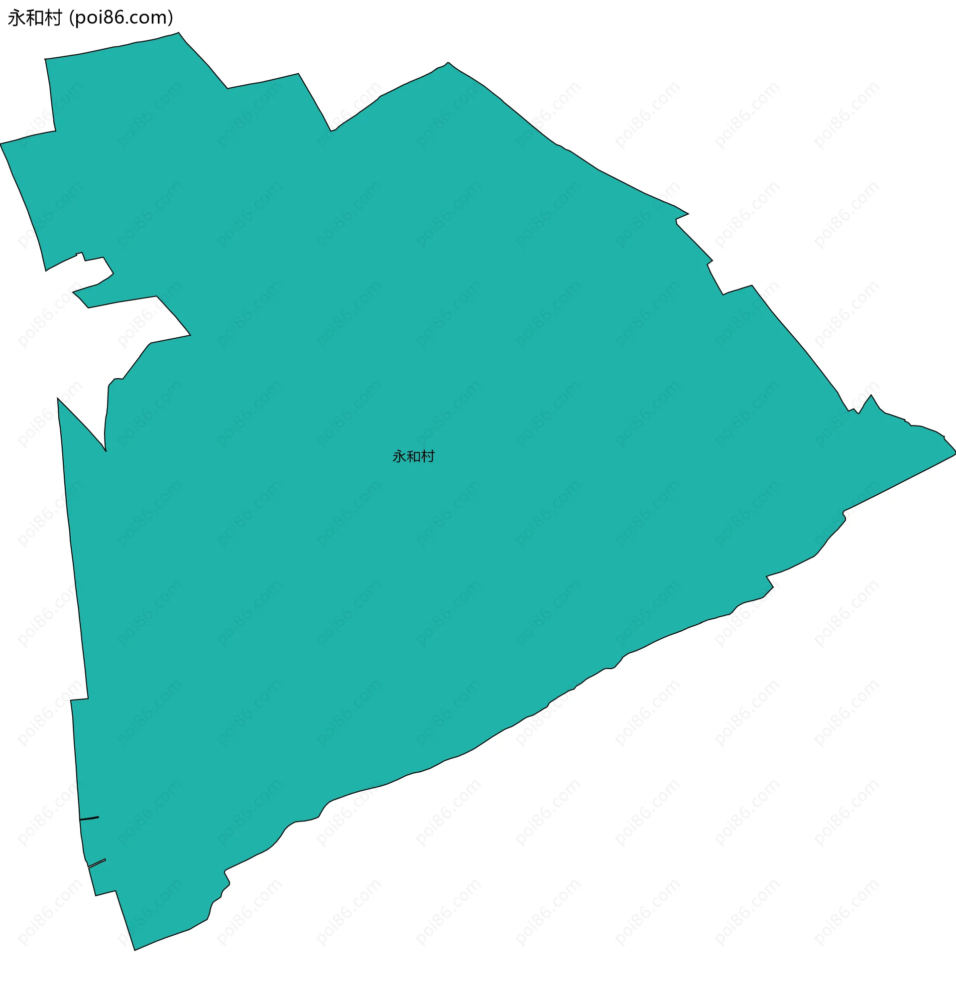 永和村边界地图