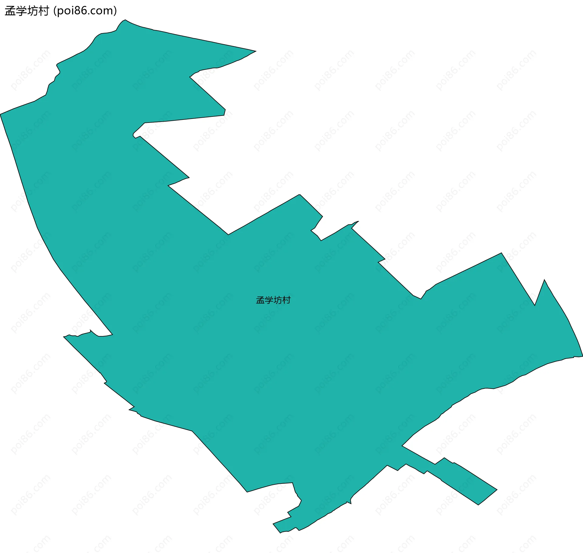 孟学坊村边界地图