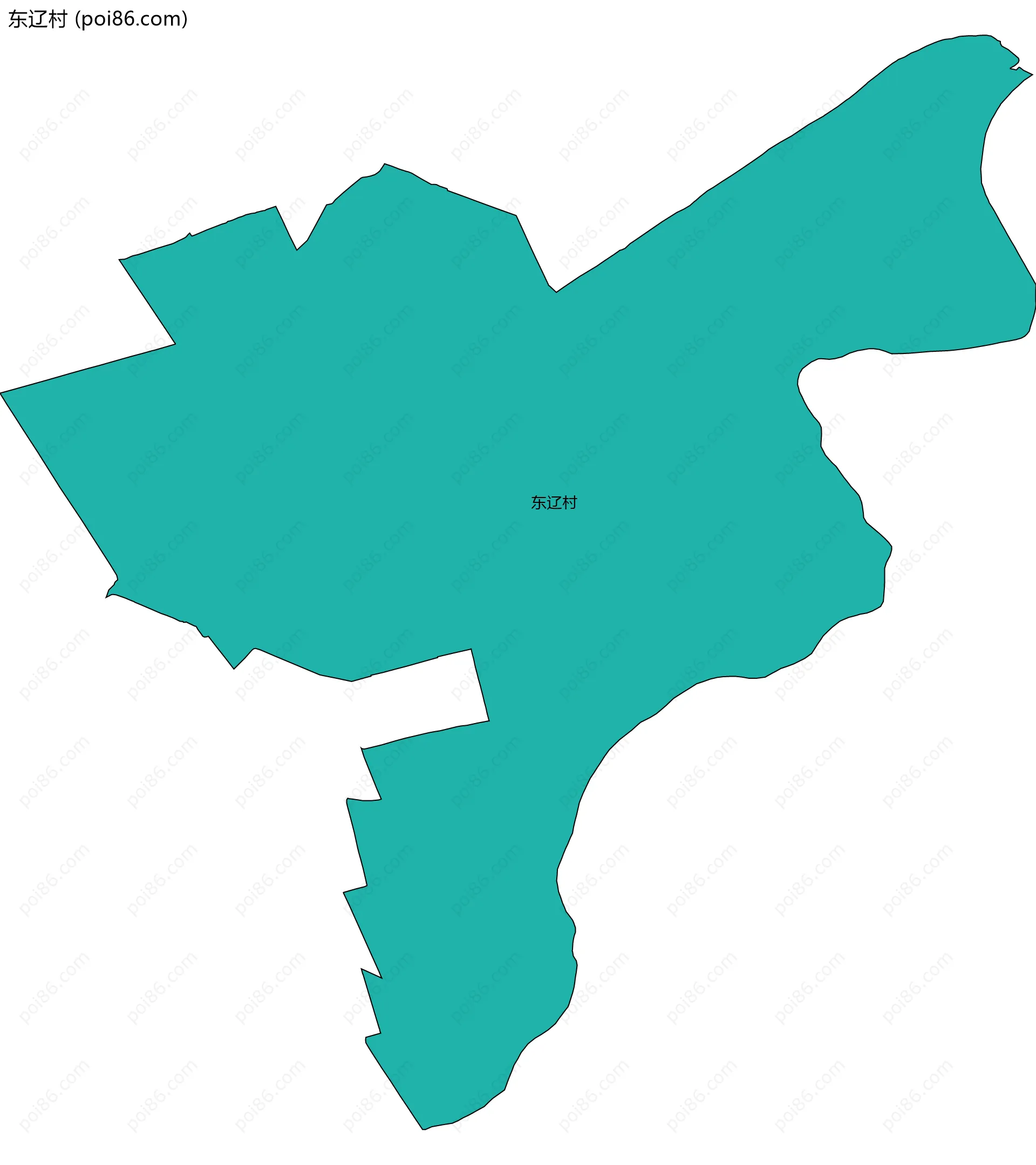 东辽村边界地图