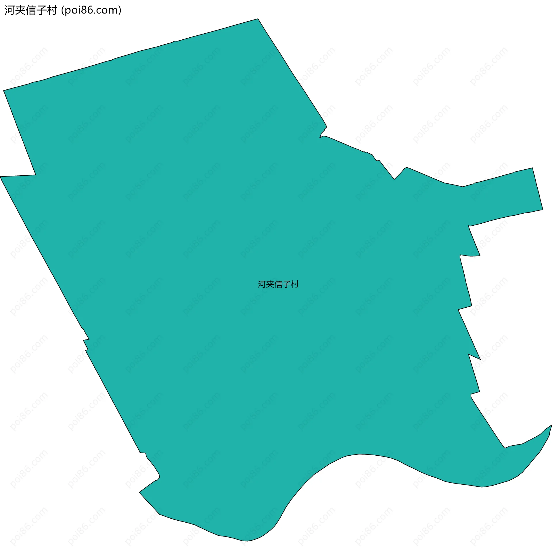 河夹信子村边界地图