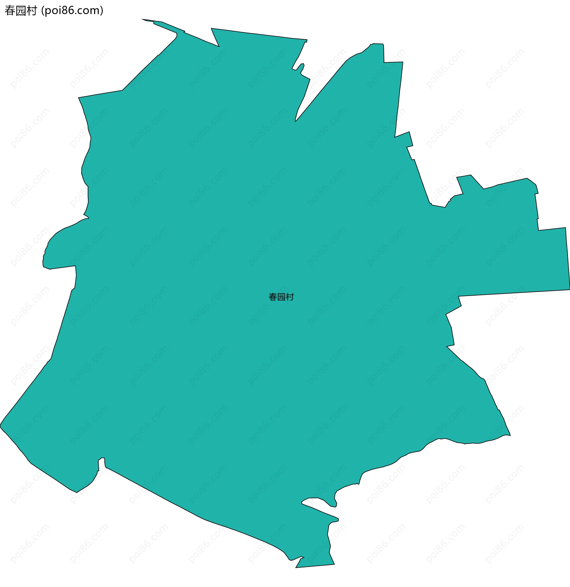春园村边界地图