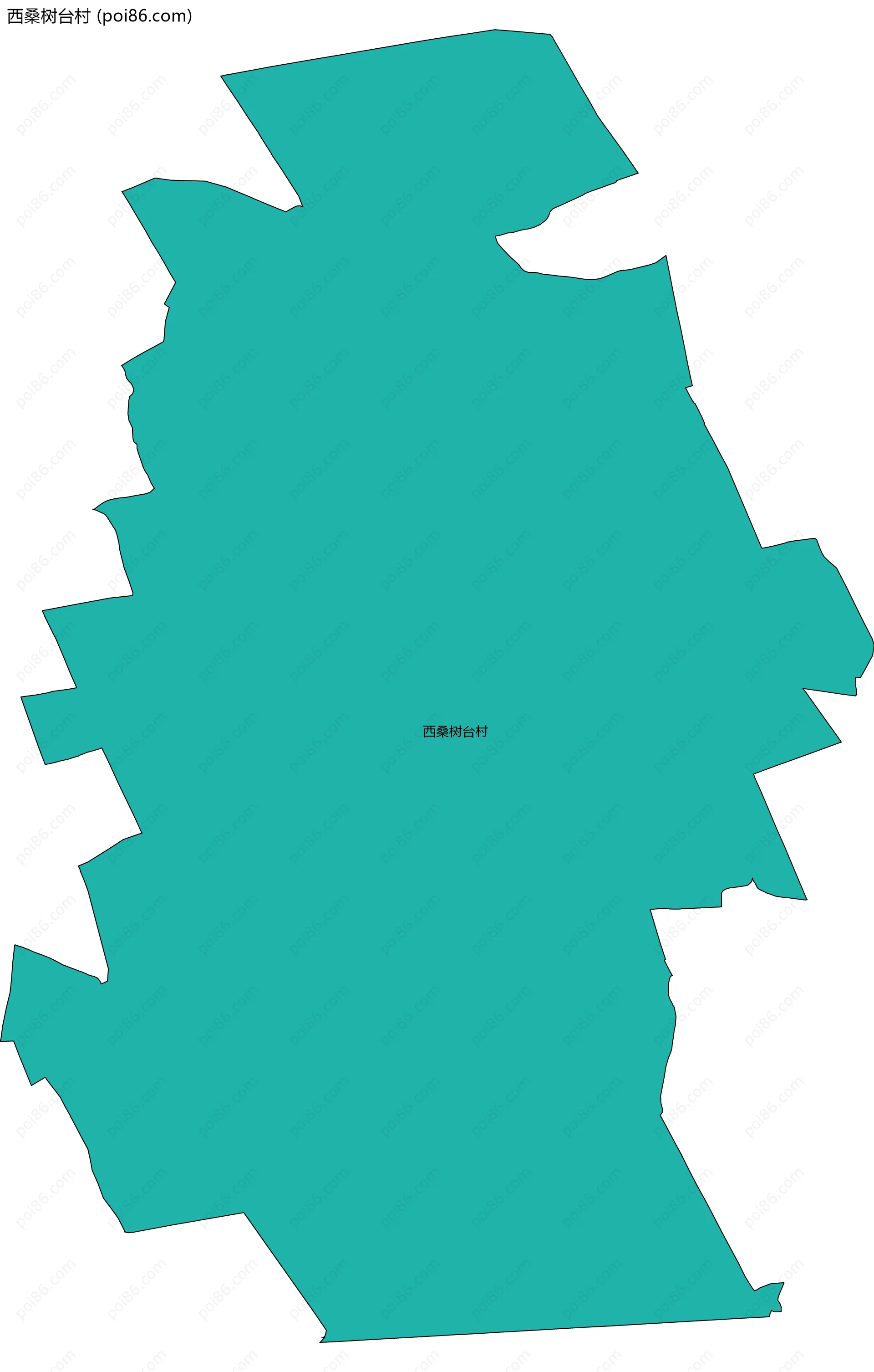 西桑树台村边界地图