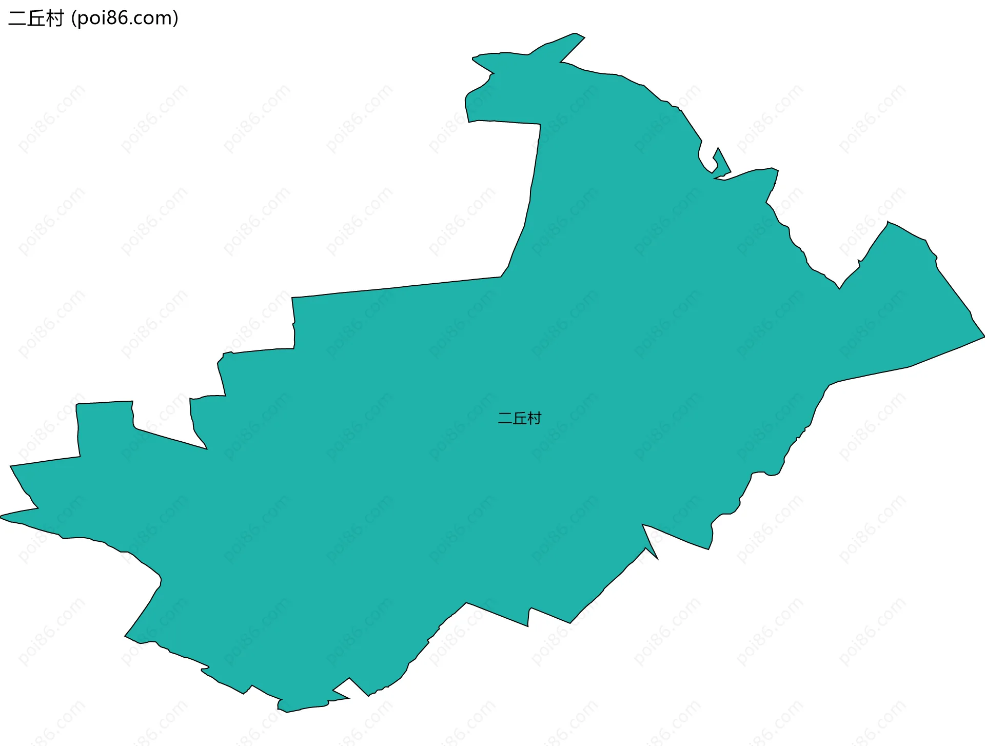 二丘村边界地图