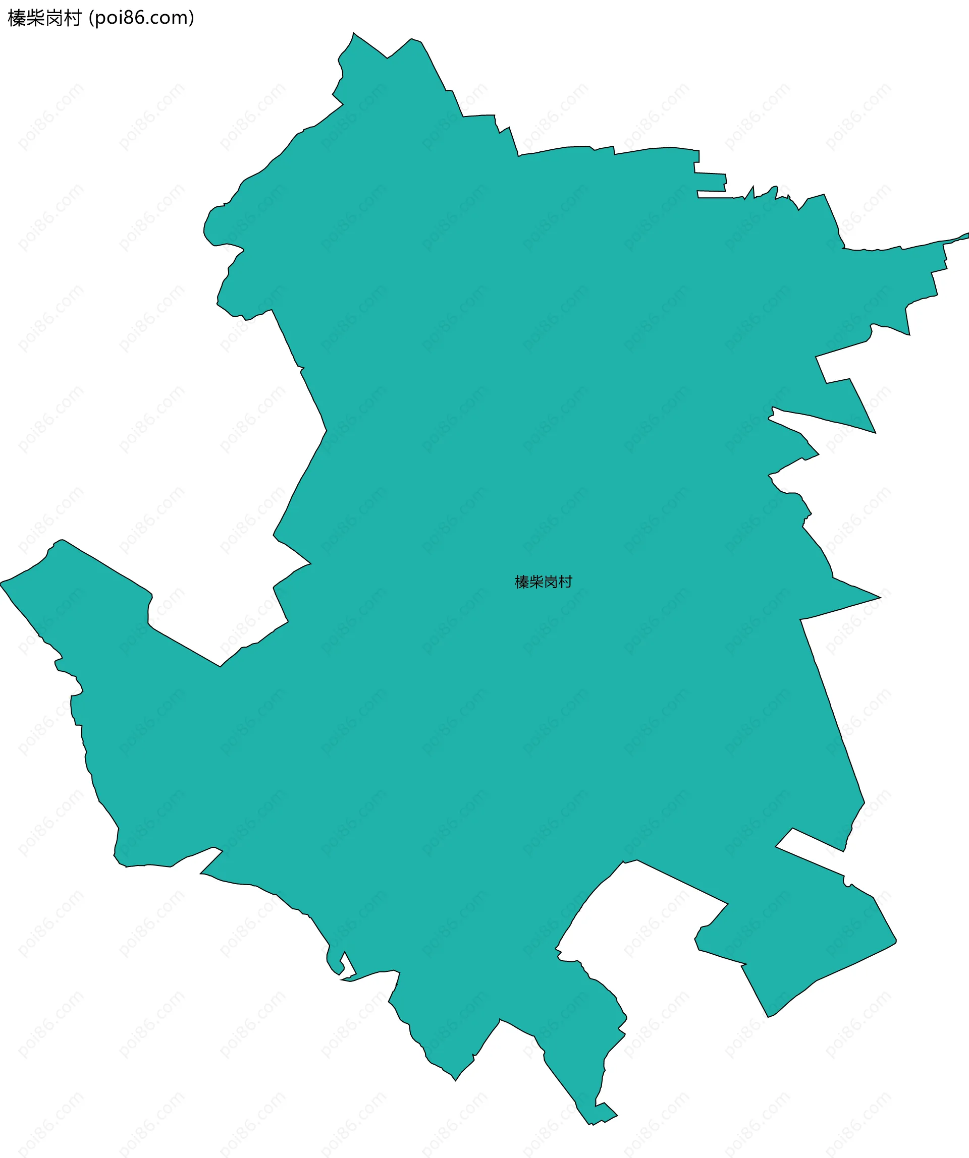 榛柴岗村边界地图