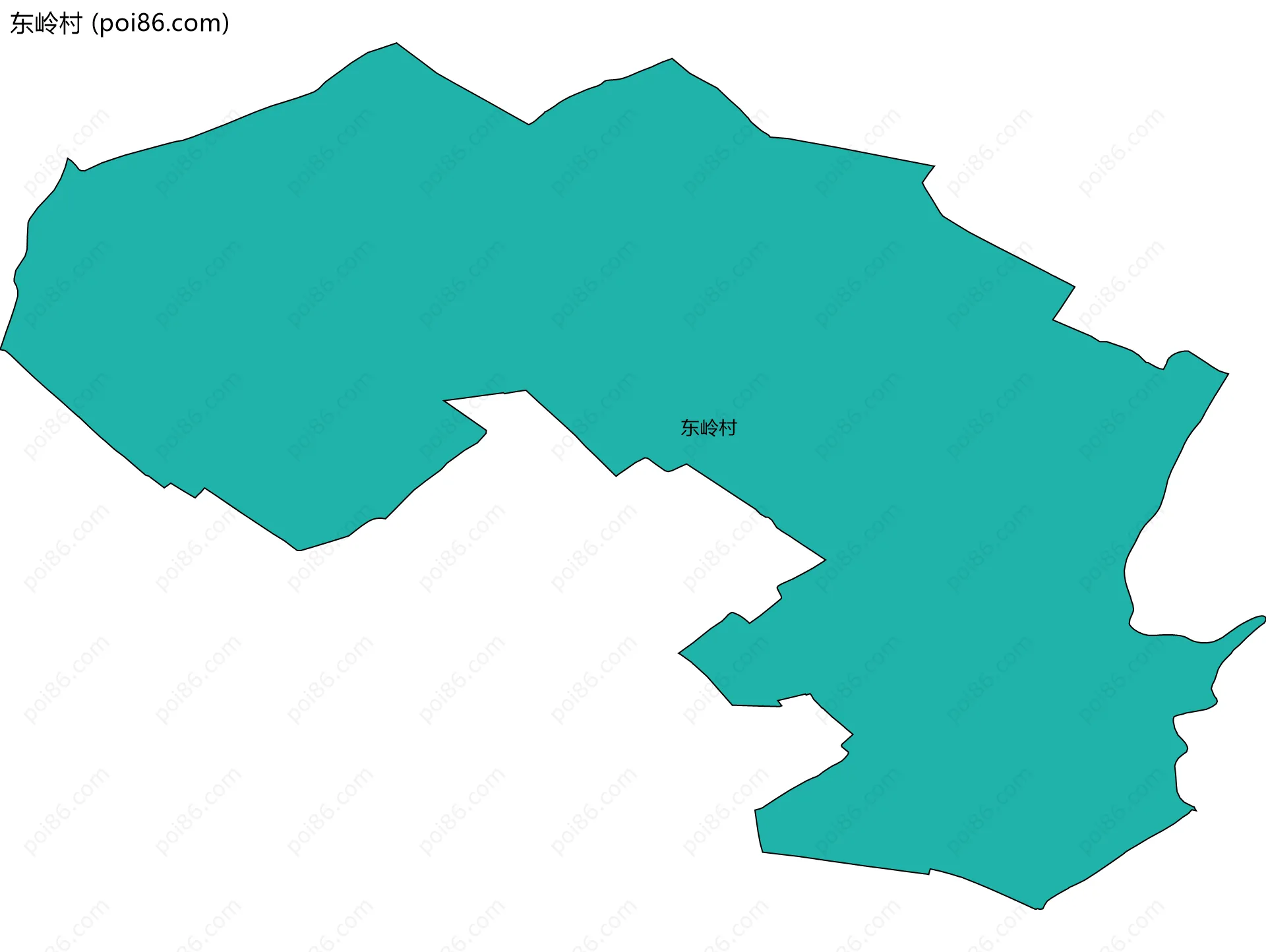 东岭村边界地图