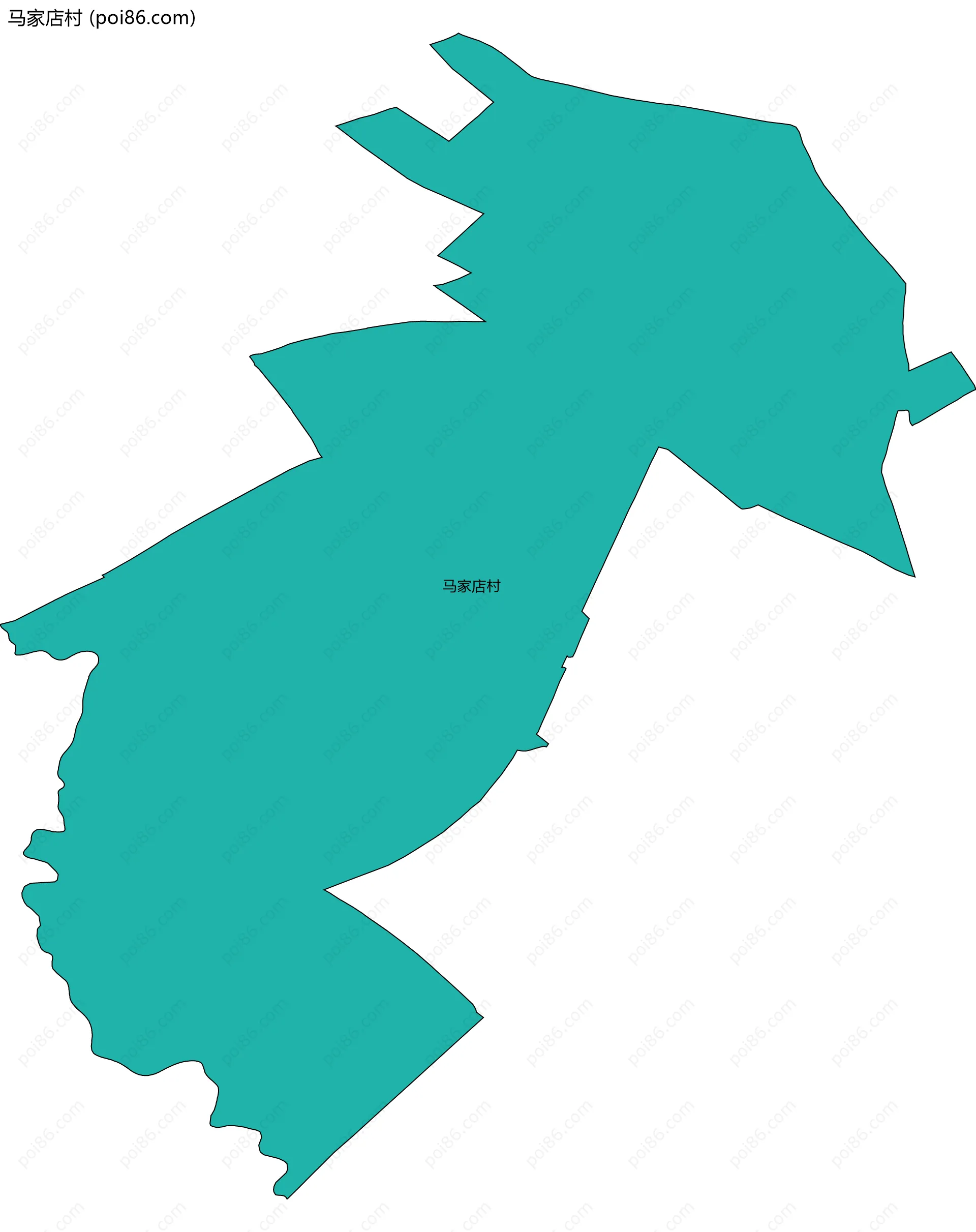 马家店村边界地图