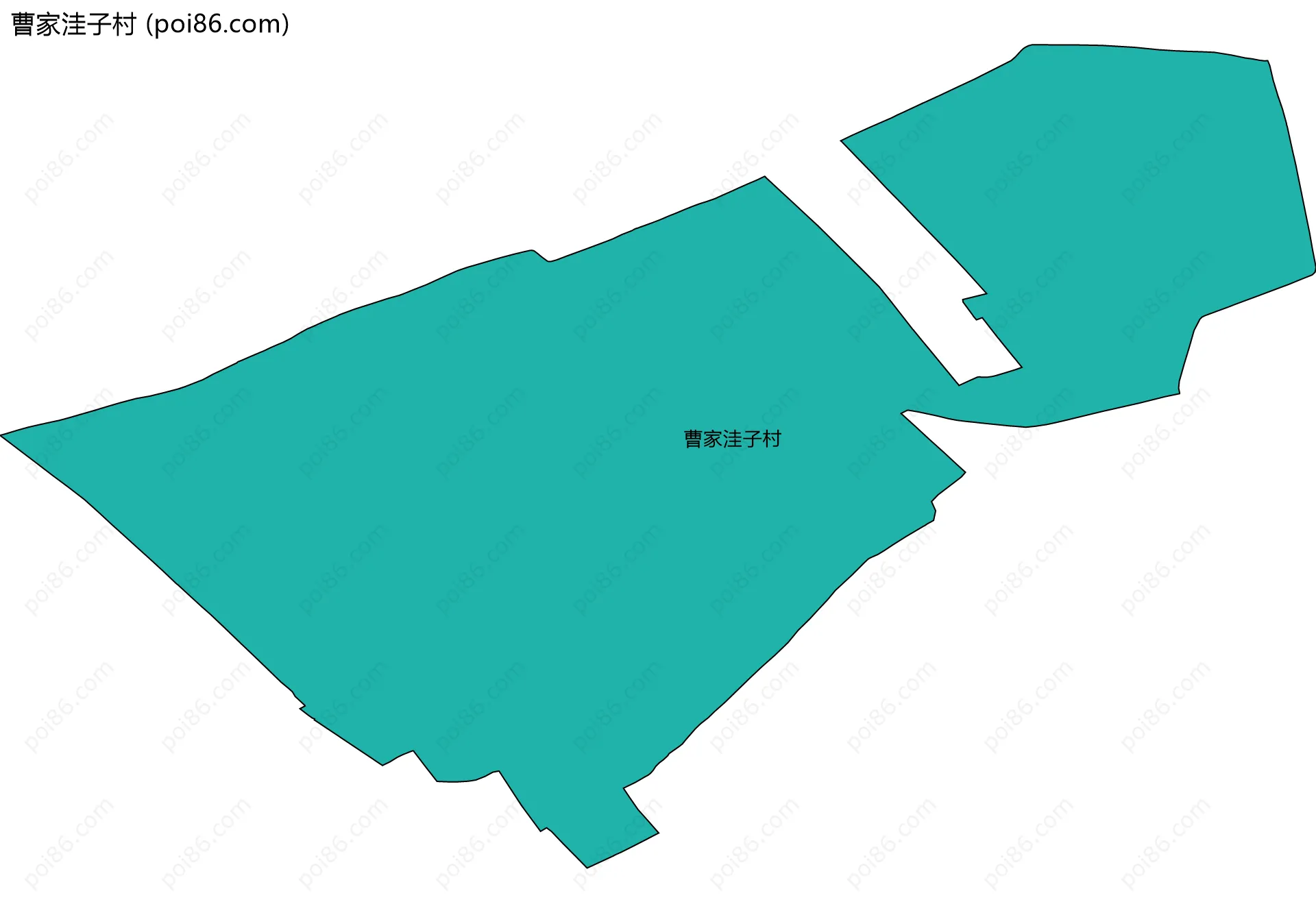 曹家洼子村边界地图