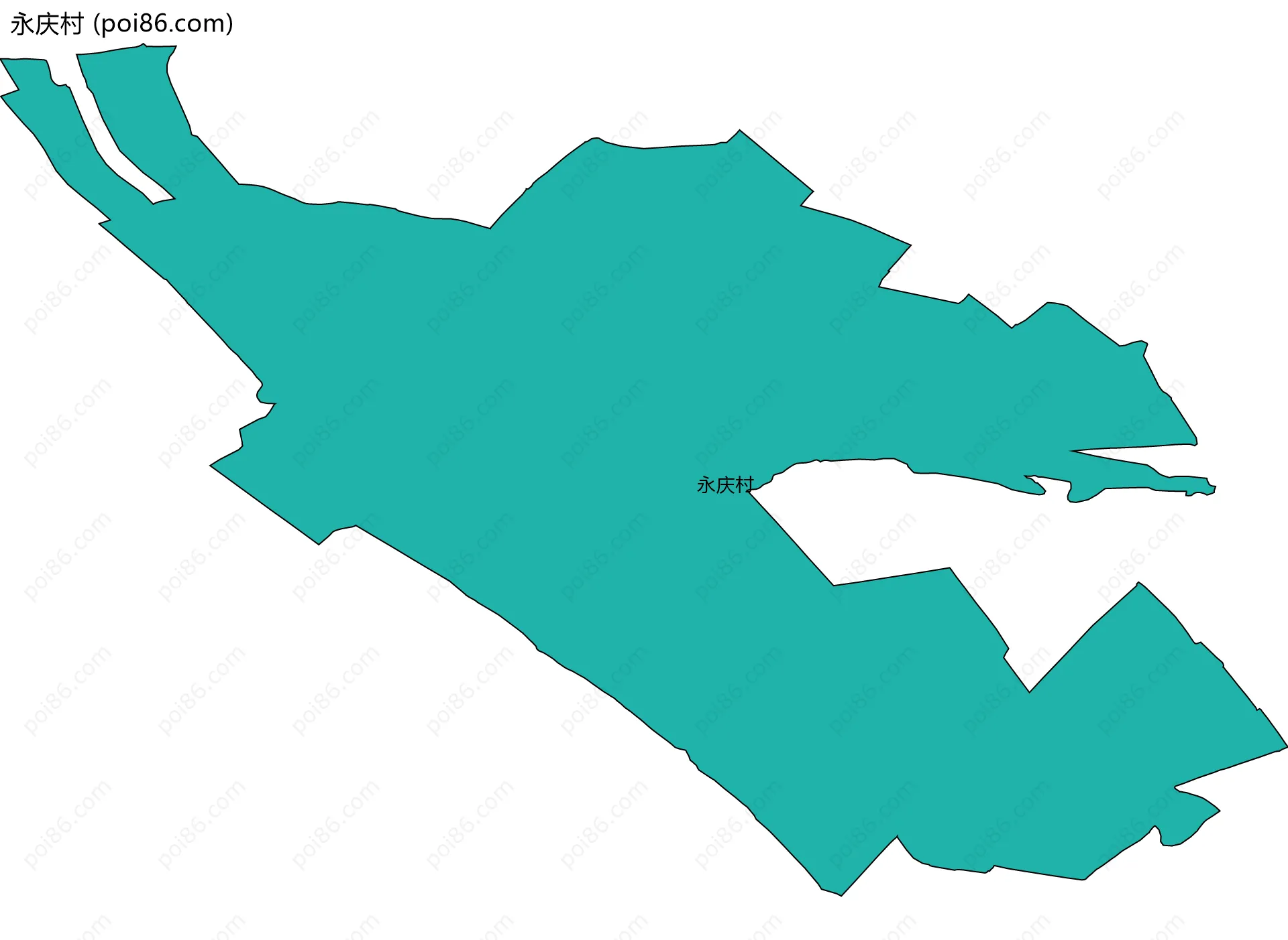 永庆村边界地图