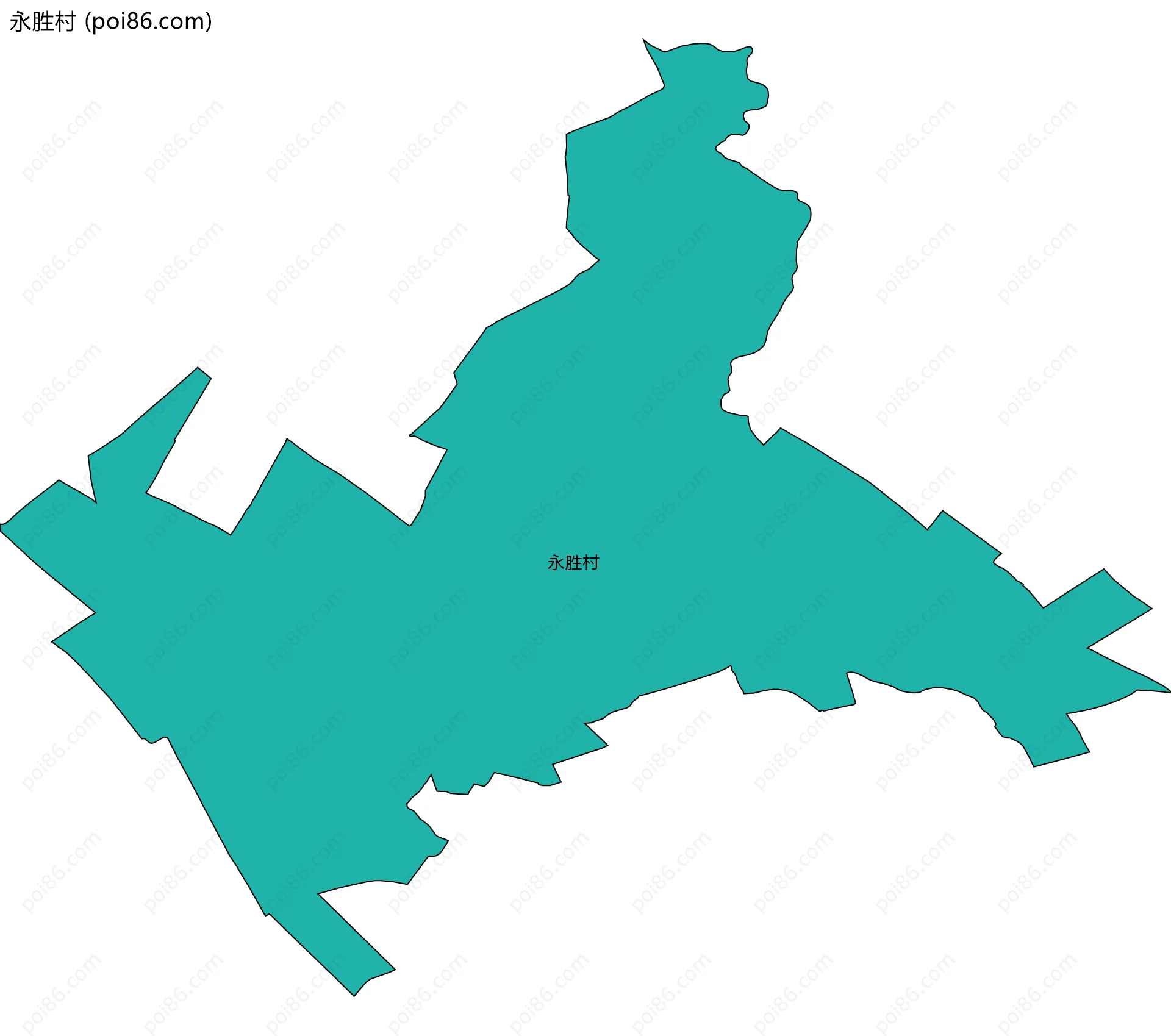 永胜村边界地图