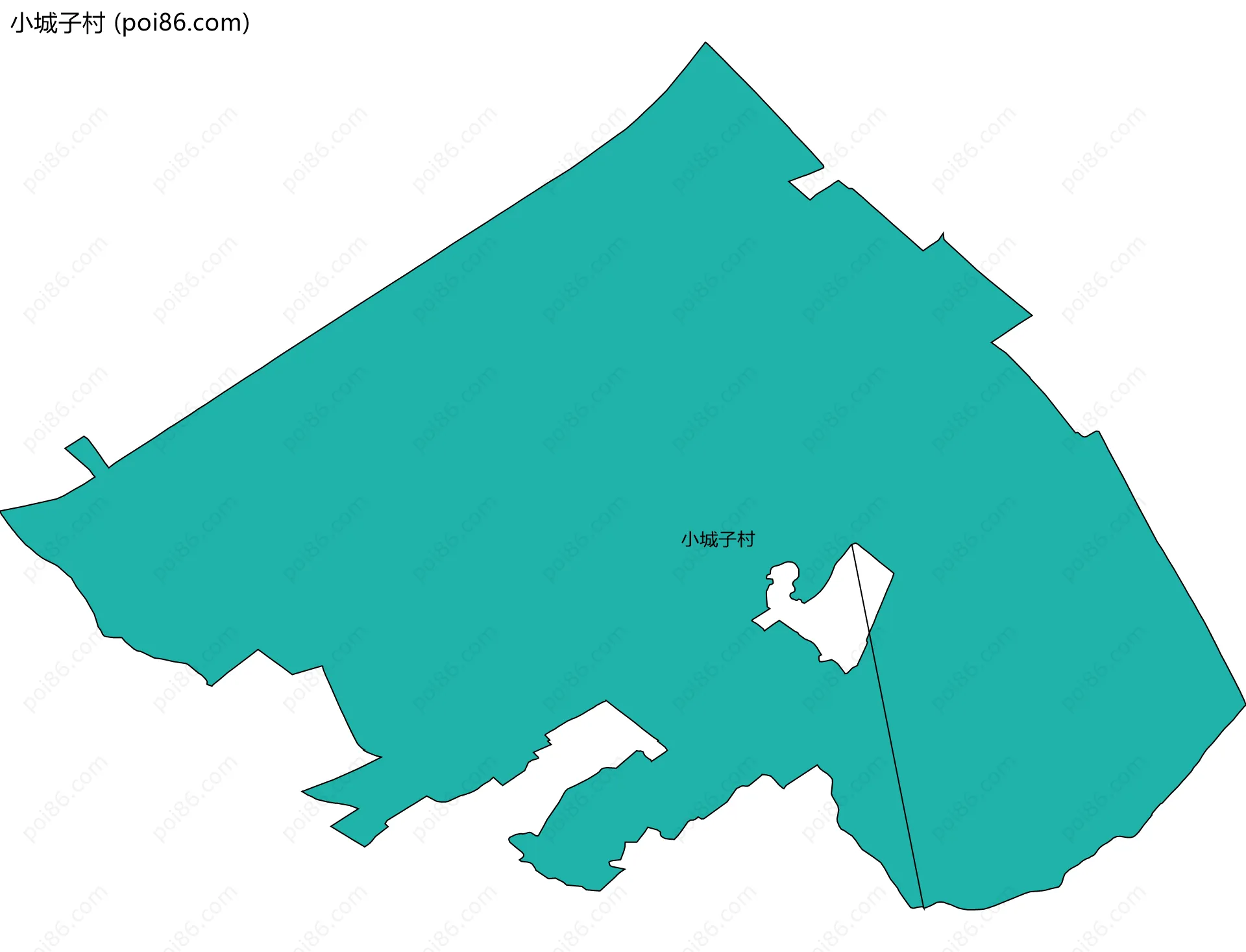 小城子村边界地图