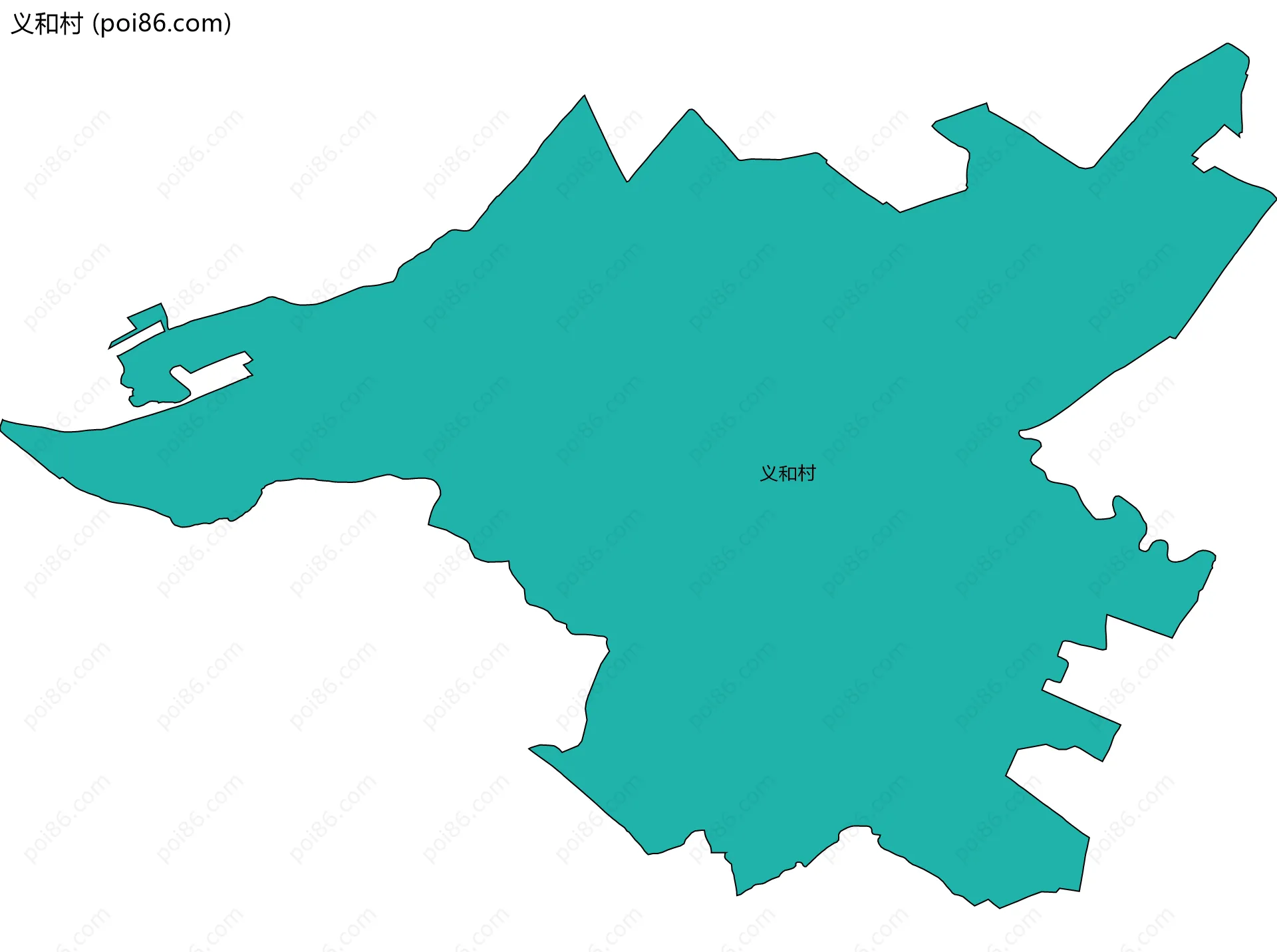 义和村边界地图