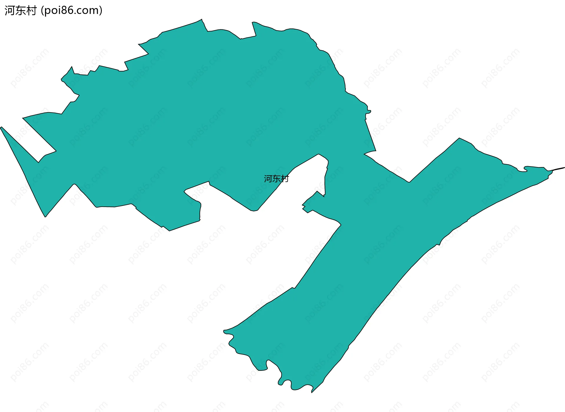 河东村边界地图