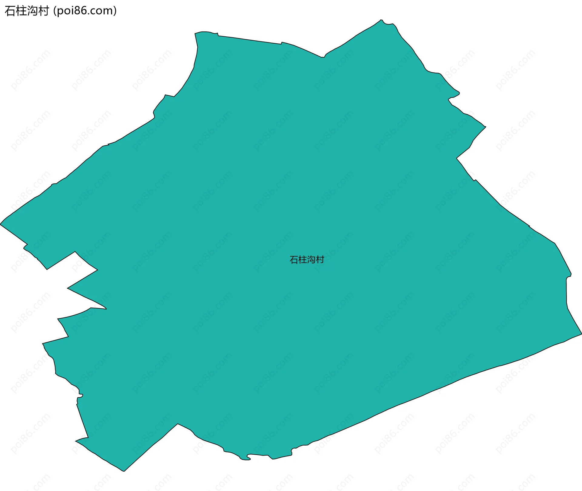 石柱沟村边界地图