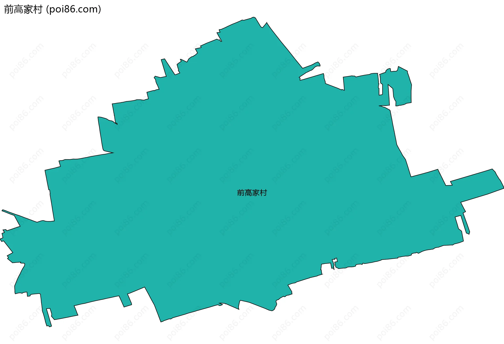 前高家村边界地图
