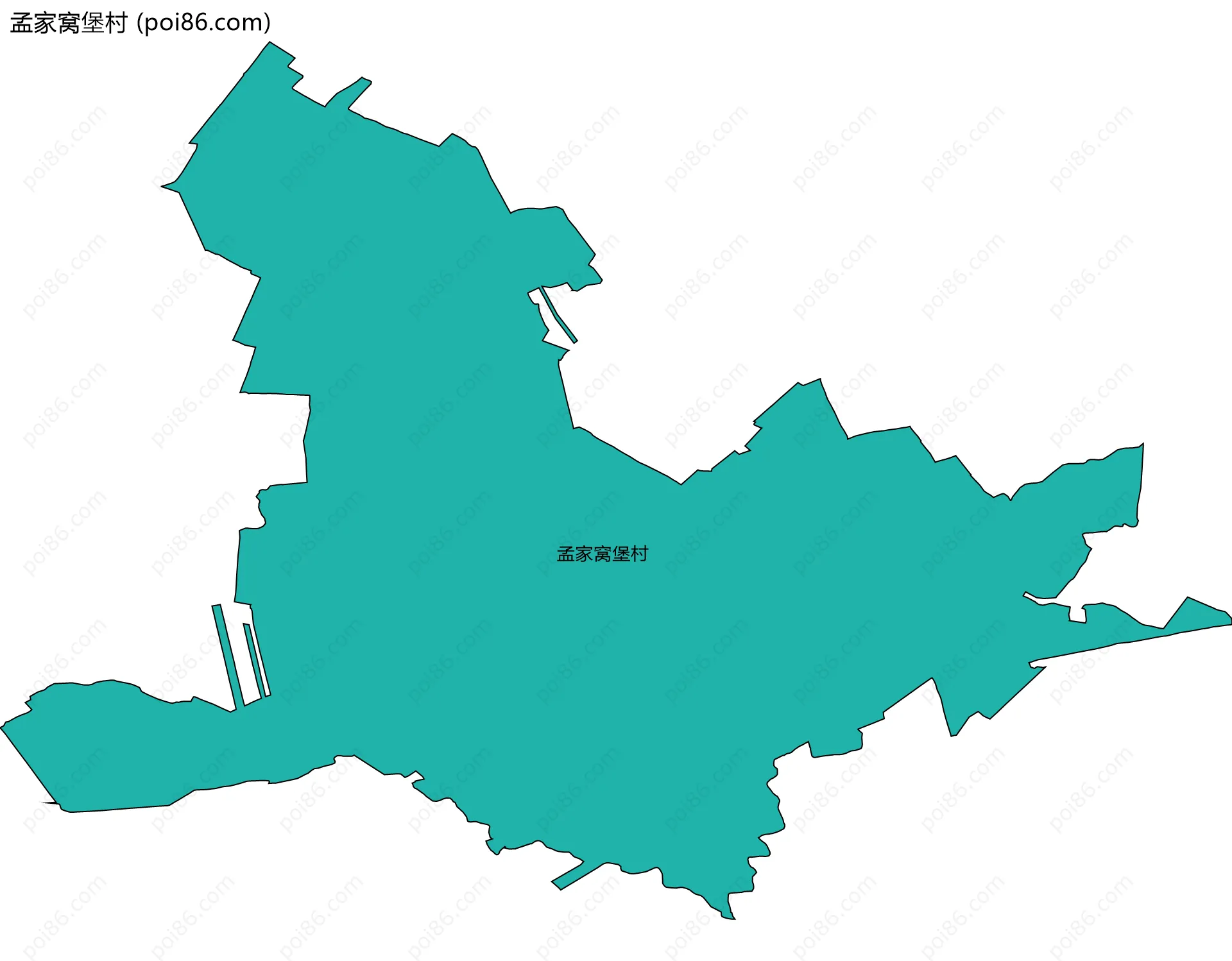 孟家窝堡村边界地图