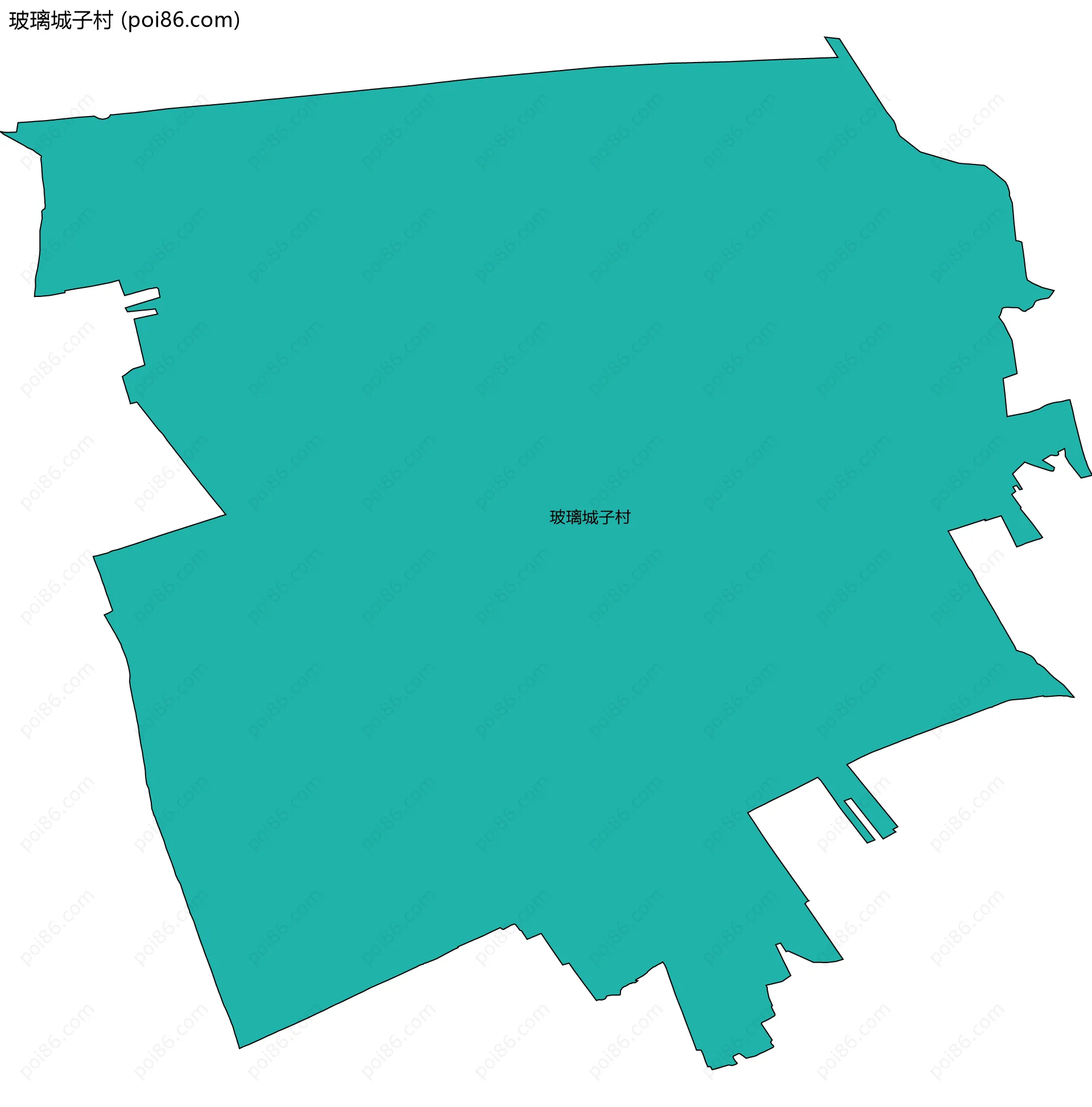 玻璃城子村边界地图