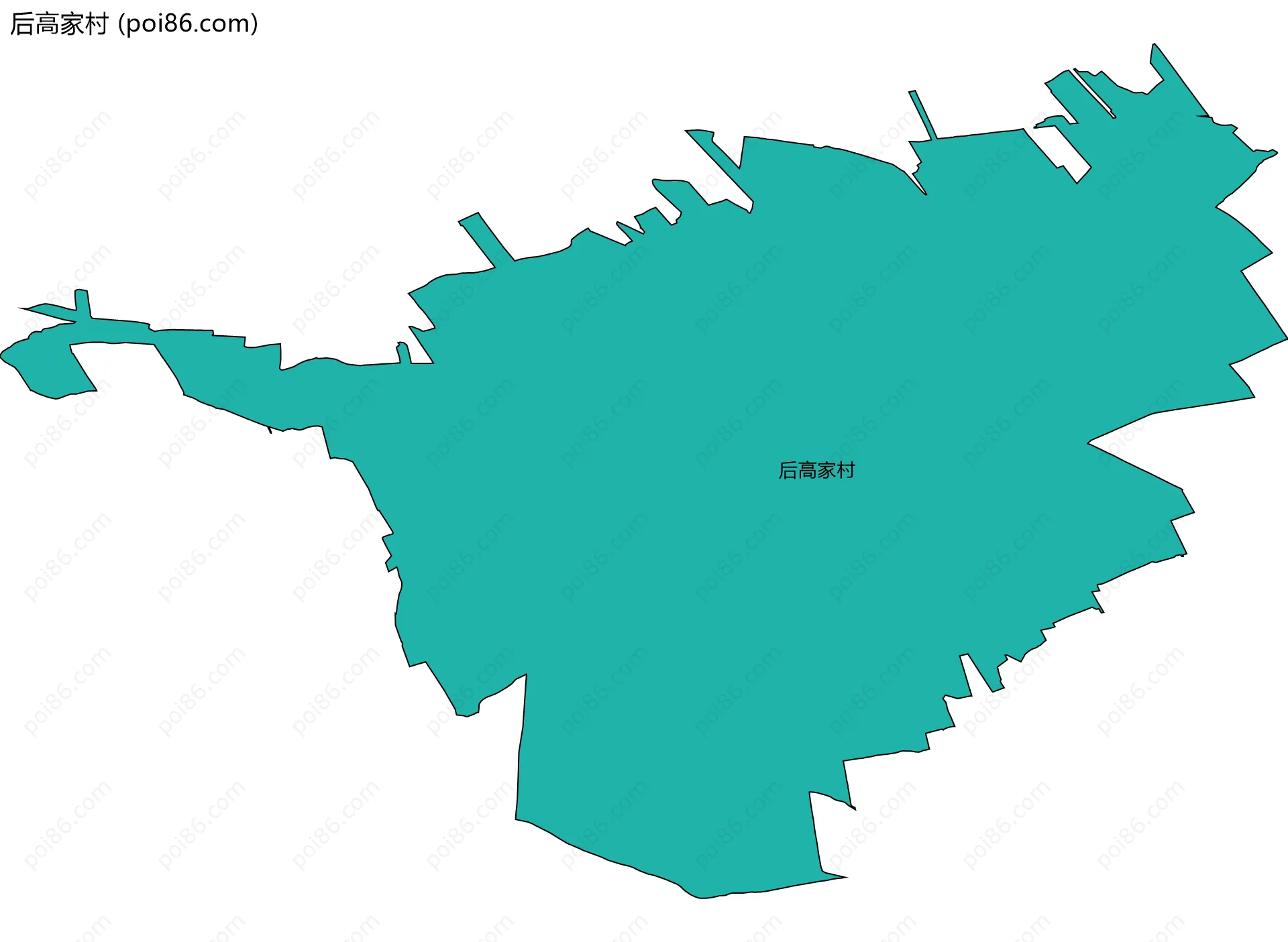 后高家村边界地图
