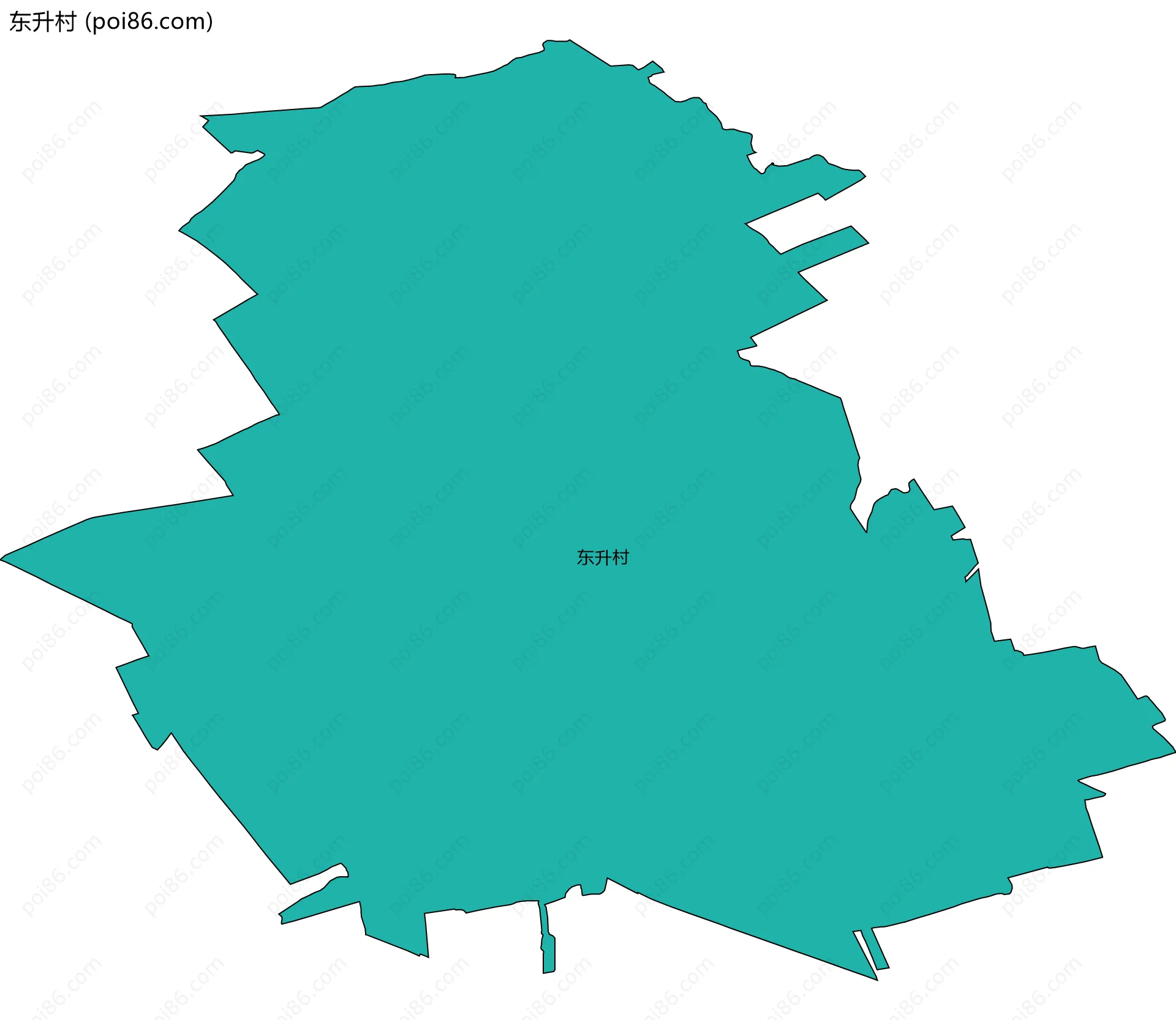 东升村边界地图